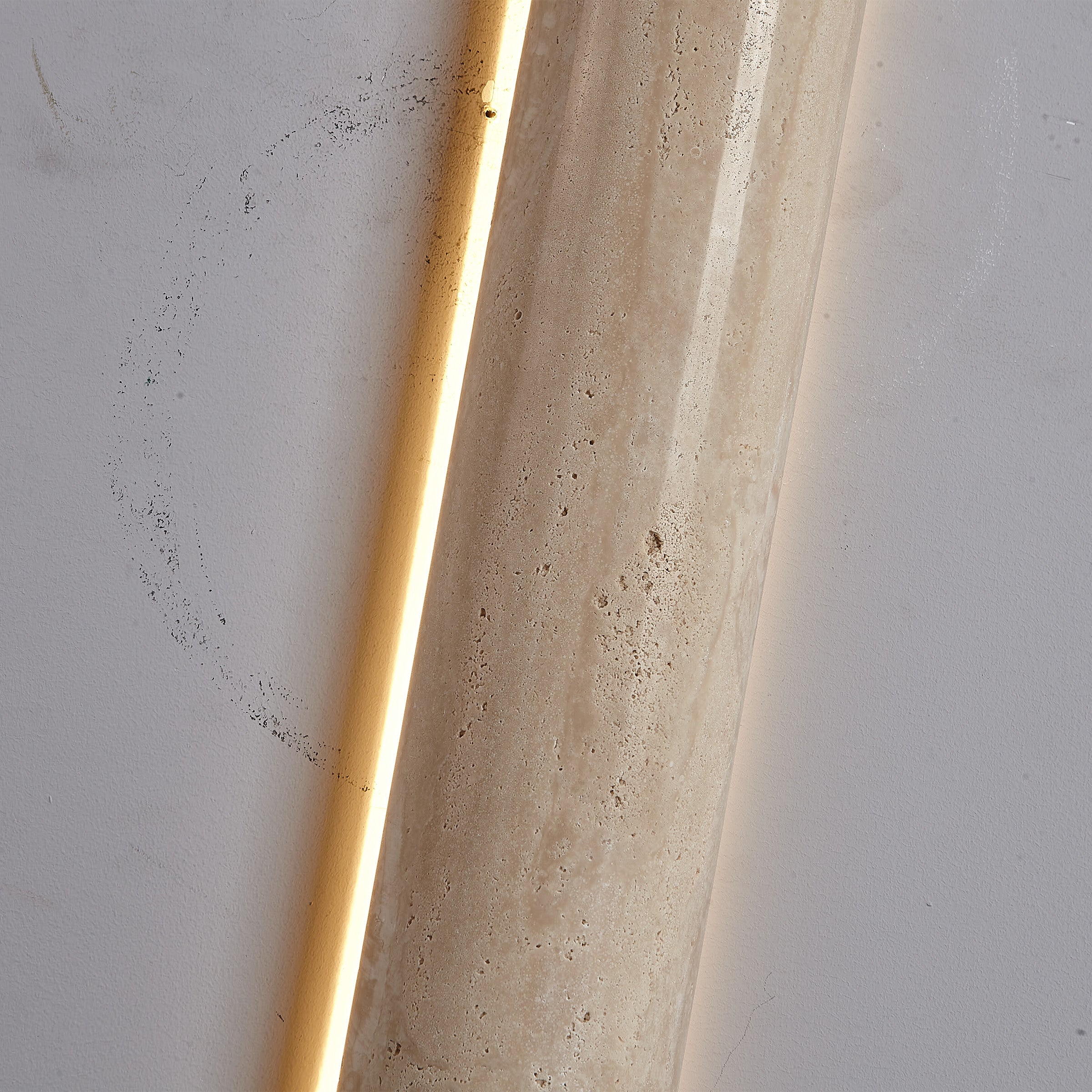 Beige Natural Travertine Marble Wall Lamp 60008-4W - Wall Lamps - ebarza Furniture UAE | Shop Modern Furniture in Abu Dhabi & Dubai - مفروشات ايبازرا في الامارات | تسوق اثاث عصري وديكورات مميزة في دبي وابوظبي