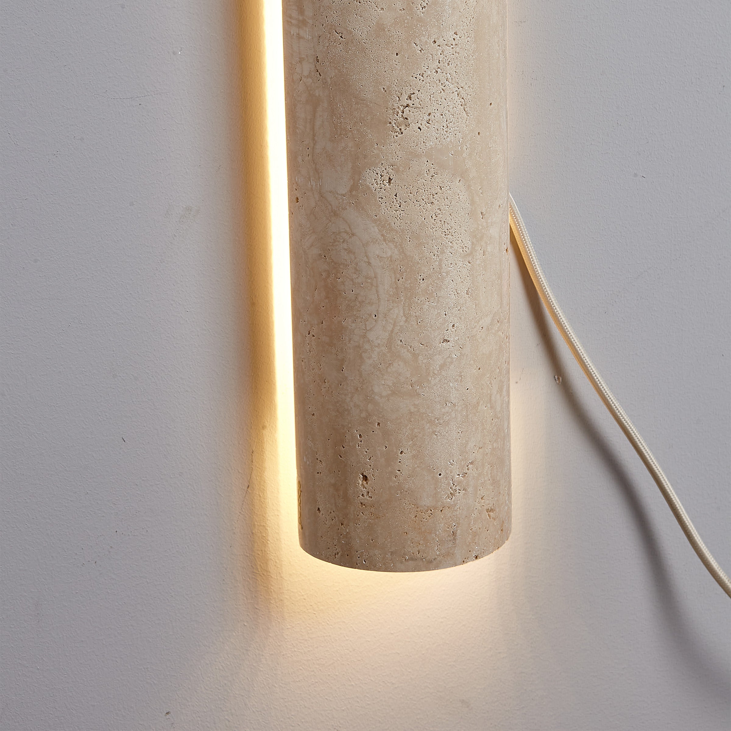 Beige Natural Travertine Marble Wall Lamp 60008-4W - Wall Lamps - ebarza Furniture UAE | Shop Modern Furniture in Abu Dhabi & Dubai - مفروشات ايبازرا في الامارات | تسوق اثاث عصري وديكورات مميزة في دبي وابوظبي