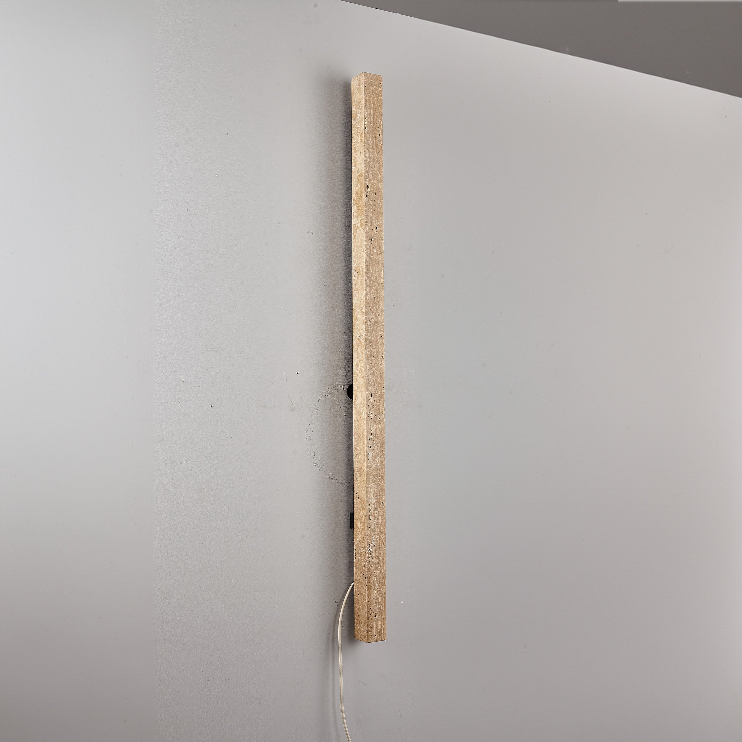 Beige Natural Travertine Marble Wall Lamp 60020-3W - Wall Lamps - ebarza Furniture UAE | Shop Modern Furniture in Abu Dhabi & Dubai - مفروشات ايبازرا في الامارات | تسوق اثاث عصري وديكورات مميزة في دبي وابوظبي