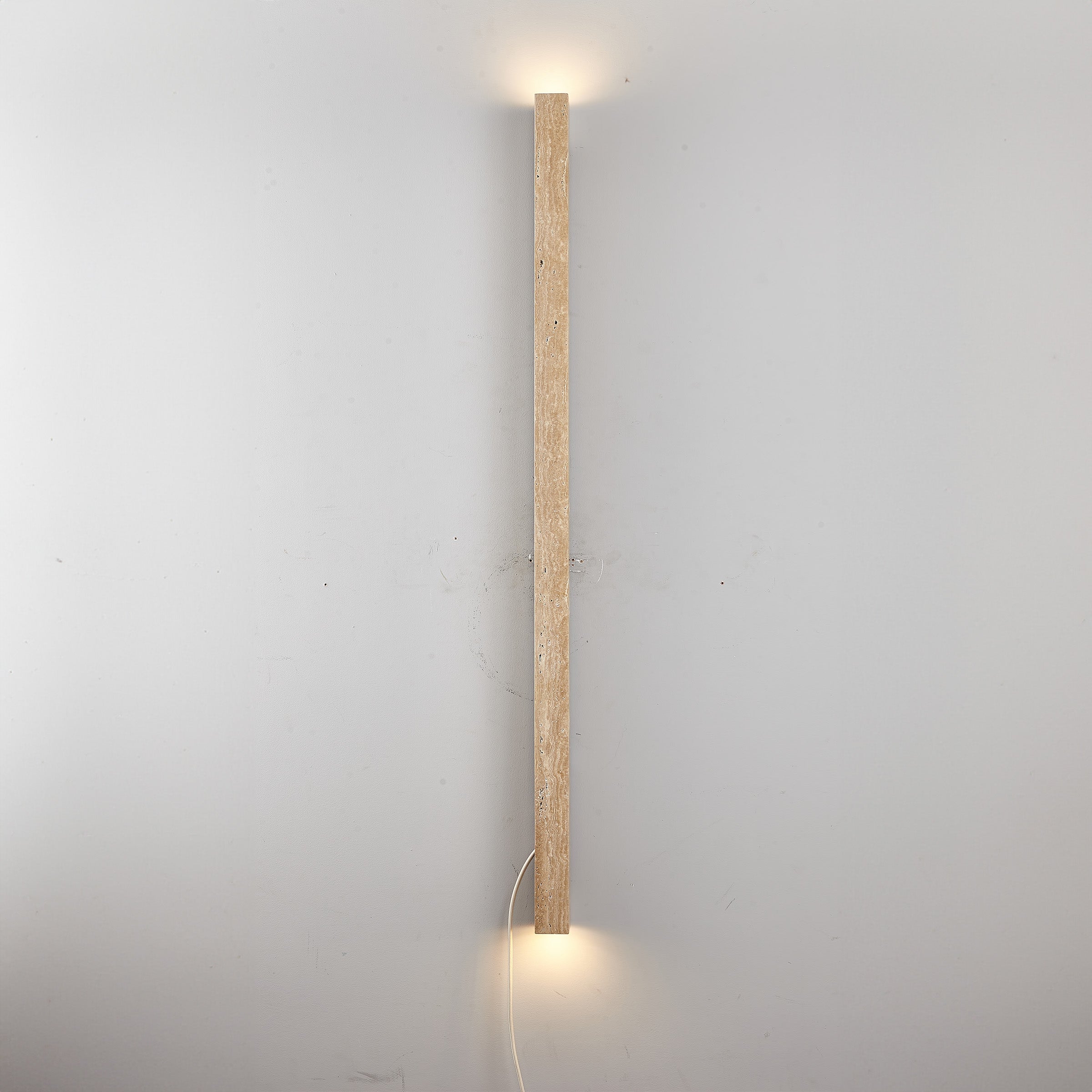 Beige Natural Travertine Marble Wall Lamp 60020-3W - Wall Lamps - ebarza Furniture UAE | Shop Modern Furniture in Abu Dhabi & Dubai - مفروشات ايبازرا في الامارات | تسوق اثاث عصري وديكورات مميزة في دبي وابوظبي