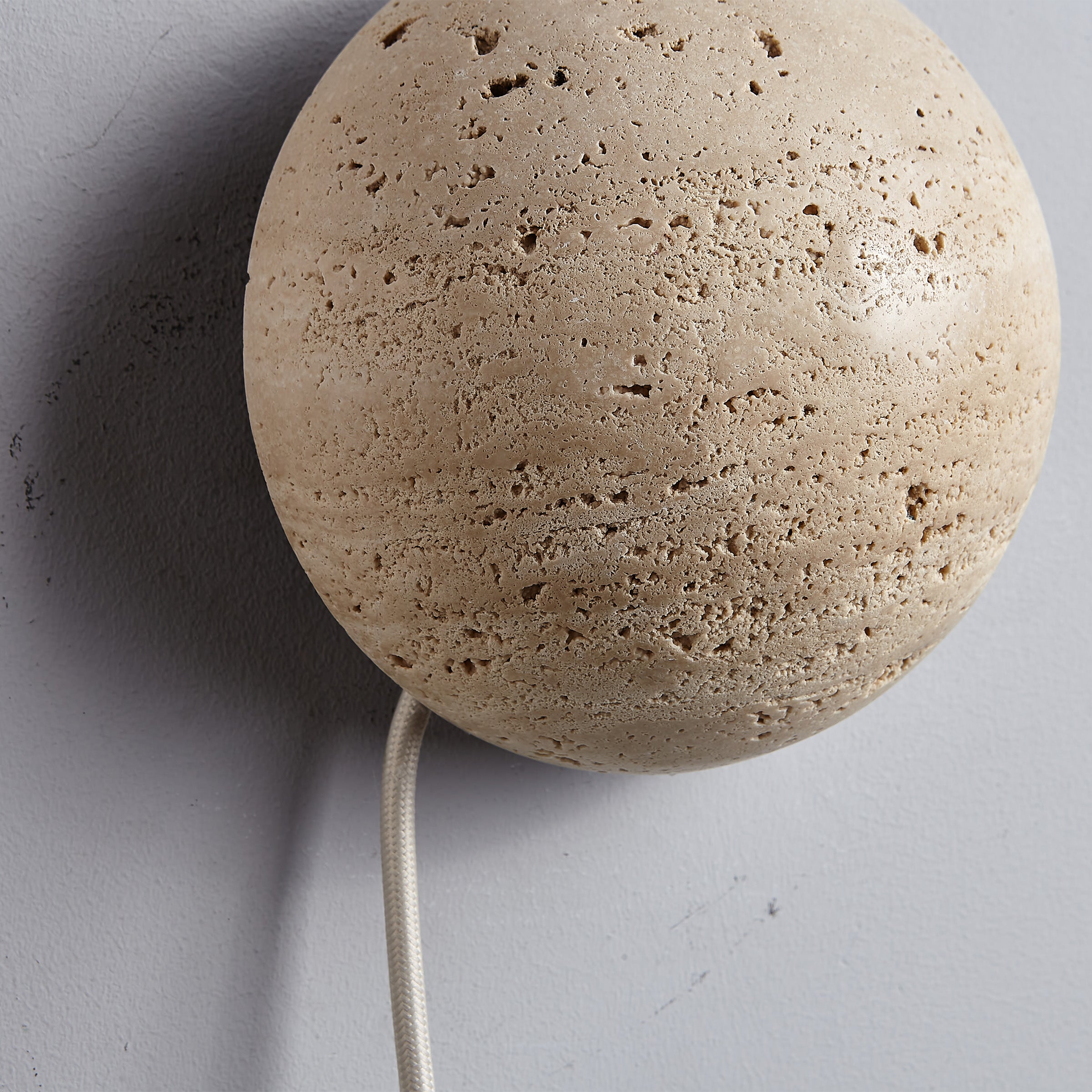 Beige Natural Travertine Marble Wall Lamp 60109-W1 - Wall Lamps - ebarza Furniture UAE | Shop Modern Furniture in Abu Dhabi & Dubai - مفروشات ايبازرا في الامارات | تسوق اثاث عصري وديكورات مميزة في دبي وابوظبي