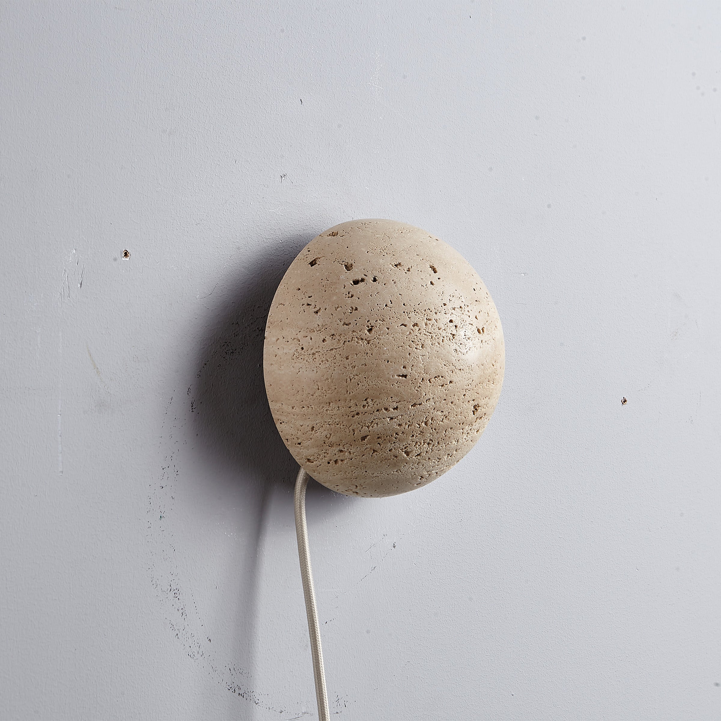 Beige Natural Travertine Marble Wall Lamp 60109-W1 - Wall Lamps - ebarza Furniture UAE | Shop Modern Furniture in Abu Dhabi & Dubai - مفروشات ايبازرا في الامارات | تسوق اثاث عصري وديكورات مميزة في دبي وابوظبي