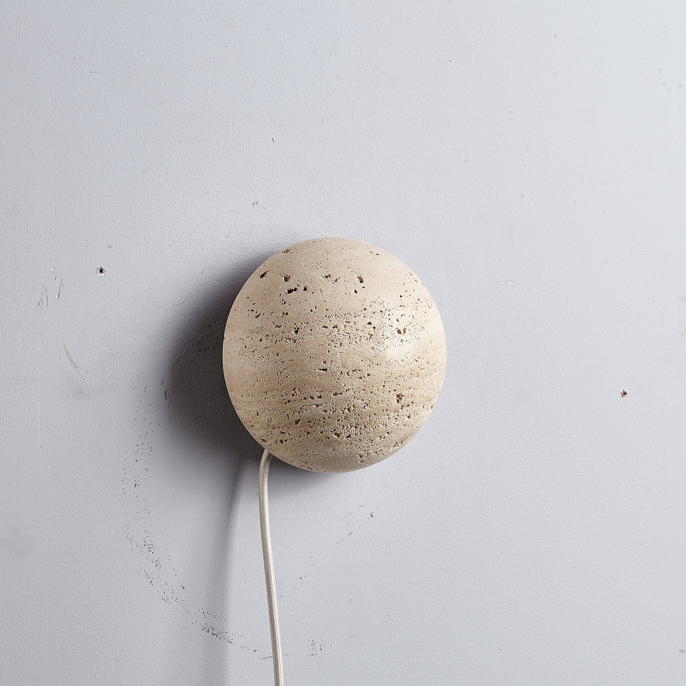 Beige Natural Travertine Marble Wall Lamp 60109-W1 - Wall Lamps - ebarza Furniture UAE | Shop Modern Furniture in Abu Dhabi & Dubai - مفروشات ايبازرا في الامارات | تسوق اثاث عصري وديكورات مميزة في دبي وابوظبي