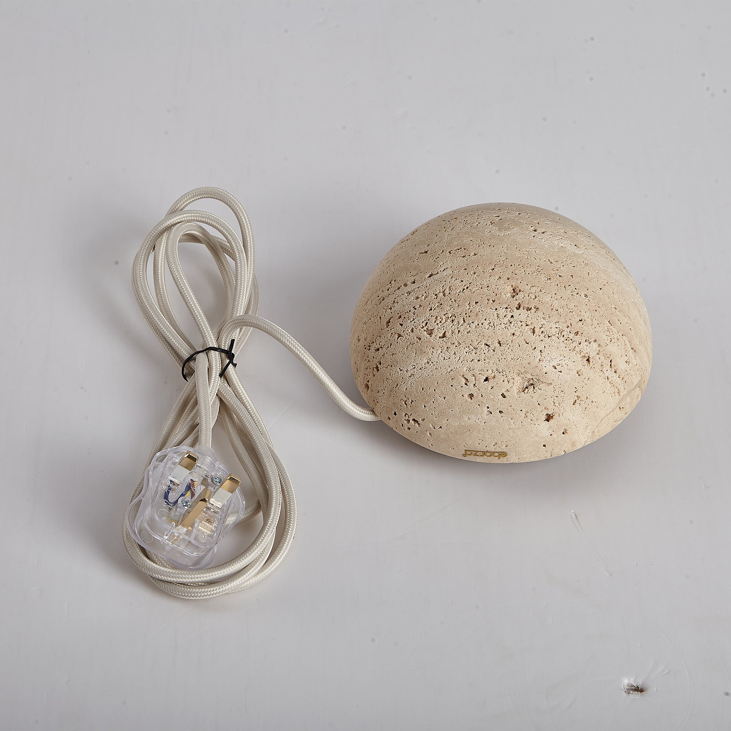 Beige Natural Travertine Marble Wall Lamp 60109-W1 - Wall Lamps - ebarza Furniture UAE | Shop Modern Furniture in Abu Dhabi & Dubai - مفروشات ايبازرا في الامارات | تسوق اثاث عصري وديكورات مميزة في دبي وابوظبي