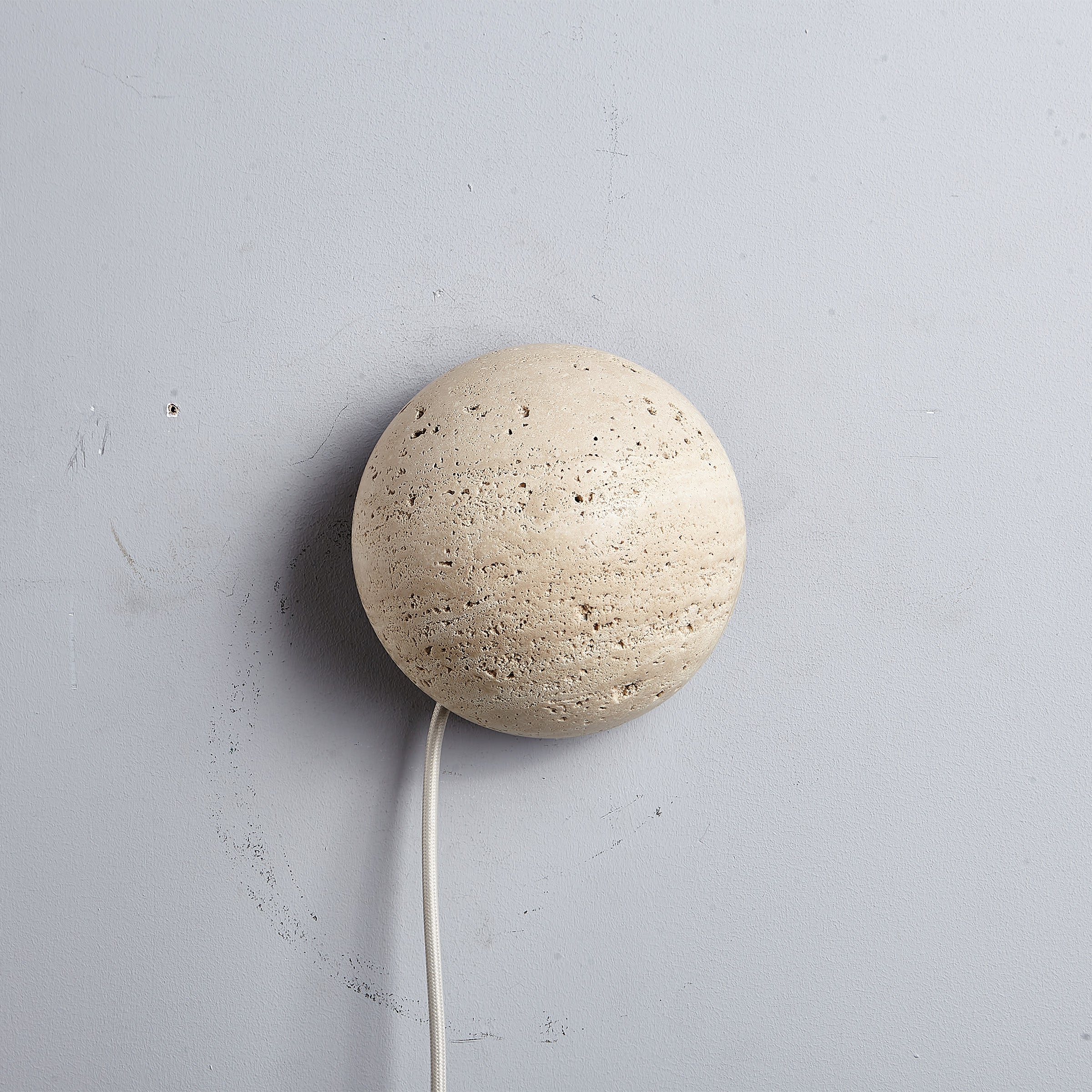 Beige Natural Travertine Marble Wall Lamp 60109-W1 - Wall Lamps - ebarza Furniture UAE | Shop Modern Furniture in Abu Dhabi & Dubai - مفروشات ايبازرا في الامارات | تسوق اثاث عصري وديكورات مميزة في دبي وابوظبي