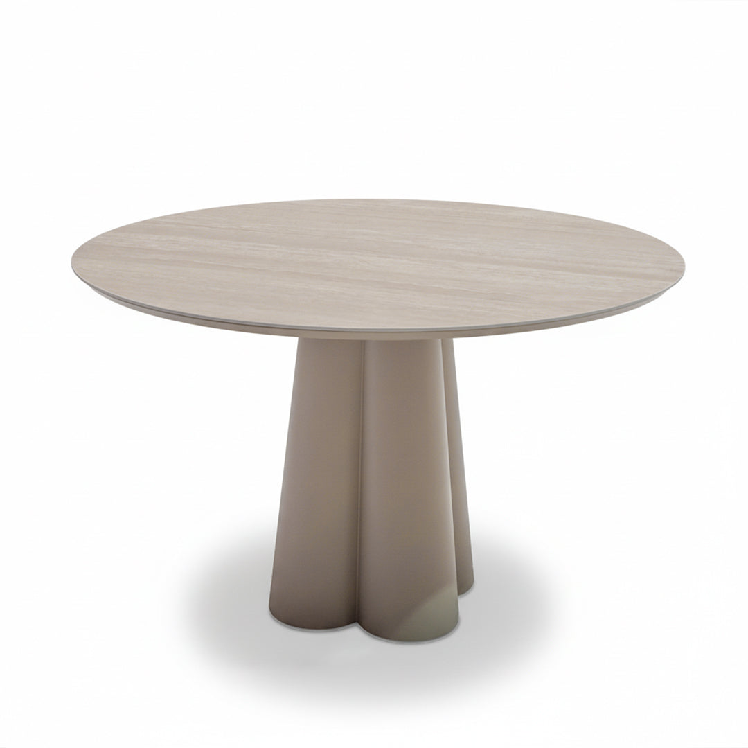 Tropica Outdoor Travertine Dining Table 120cm - AM9028N47CER+AB5570N37ALU