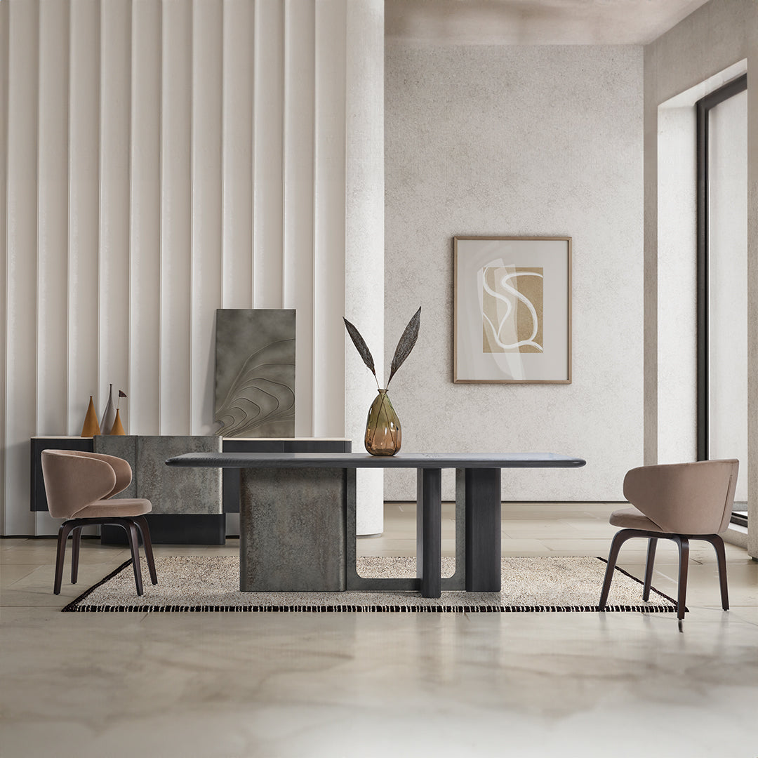 UTOPIA DINING TABLE EL-DT002 - Dining Tables - ebarza Furniture UAE | Shop Modern Furniture in Abu Dhabi & Dubai - مفروشات ايبازرا في الامارات | تسوق اثاث عصري وديكورات مميزة في دبي وابوظبي