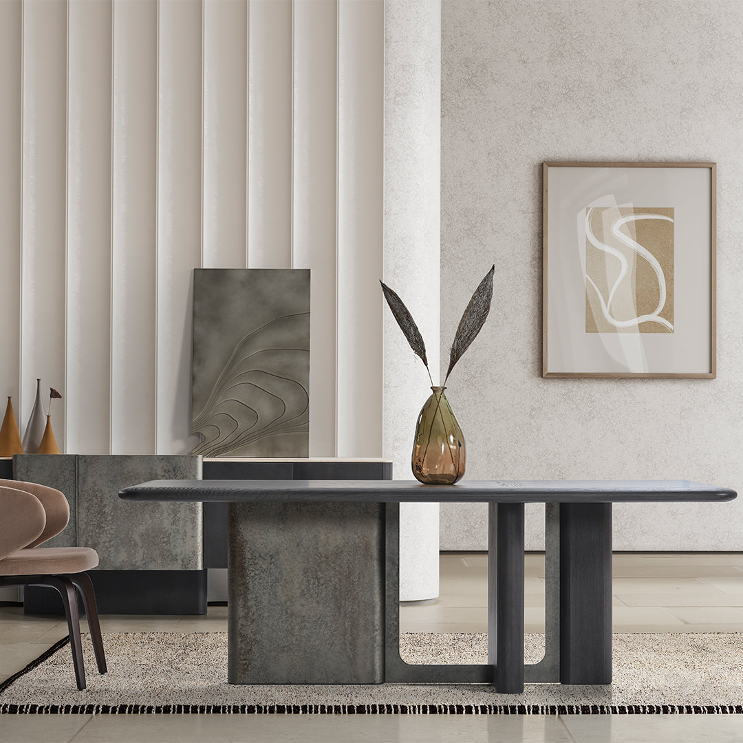 UTOPIA DINING TABLE EL-DT002 - Dining Tables - ebarza Furniture UAE | Shop Modern Furniture in Abu Dhabi & Dubai - مفروشات ايبازرا في الامارات | تسوق اثاث عصري وديكورات مميزة في دبي وابوظبي