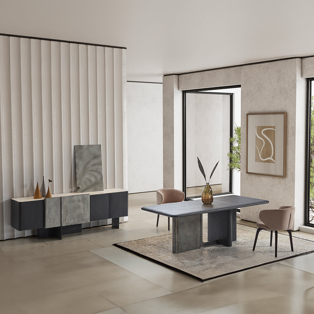 UTOPIA DINING TABLE EL-DT002 - Dining Tables - ebarza Furniture UAE | Shop Modern Furniture in Abu Dhabi & Dubai - مفروشات ايبازرا في الامارات | تسوق اثاث عصري وديكورات مميزة في دبي وابوظبي