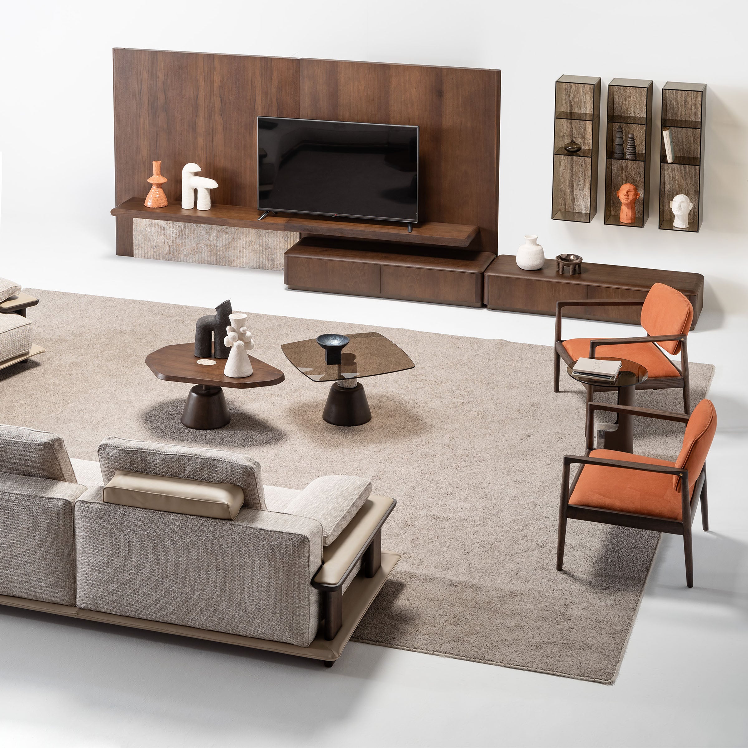 ODEON SINGLE MODULE WITHOUT ARM 110cm for odeon sofa OD-Middle-002 - Sofas - ebarza Furniture UAE | Shop Modern Furniture in Abu Dhabi & Dubai - مفروشات ايبازرا في الامارات | تسوق اثاث عصري وديكورات مميزة في دبي وابوظبي