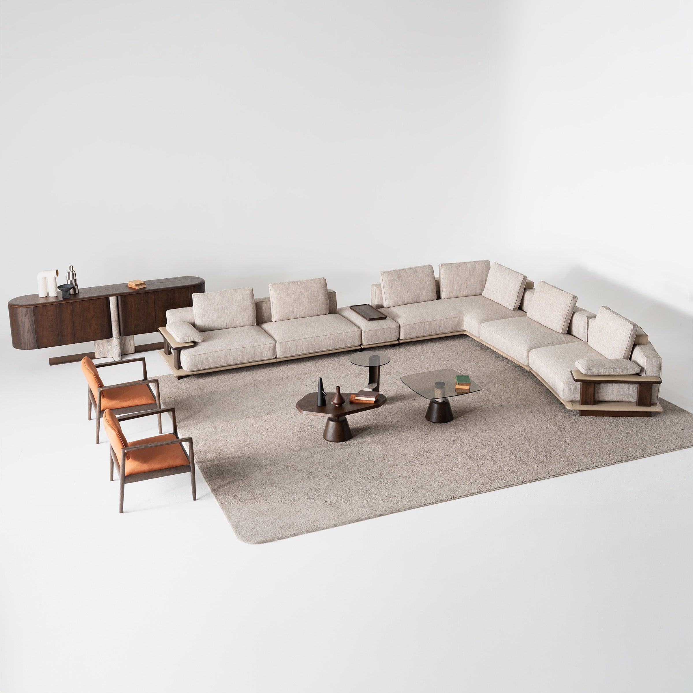 ODEON SINGLE MODULE WITHOUT ARM 110cm for odeon sofa OD-Middle-002 - Sofas - ebarza Furniture UAE | Shop Modern Furniture in Abu Dhabi & Dubai - مفروشات ايبازرا في الامارات | تسوق اثاث عصري وديكورات مميزة في دبي وابوظبي