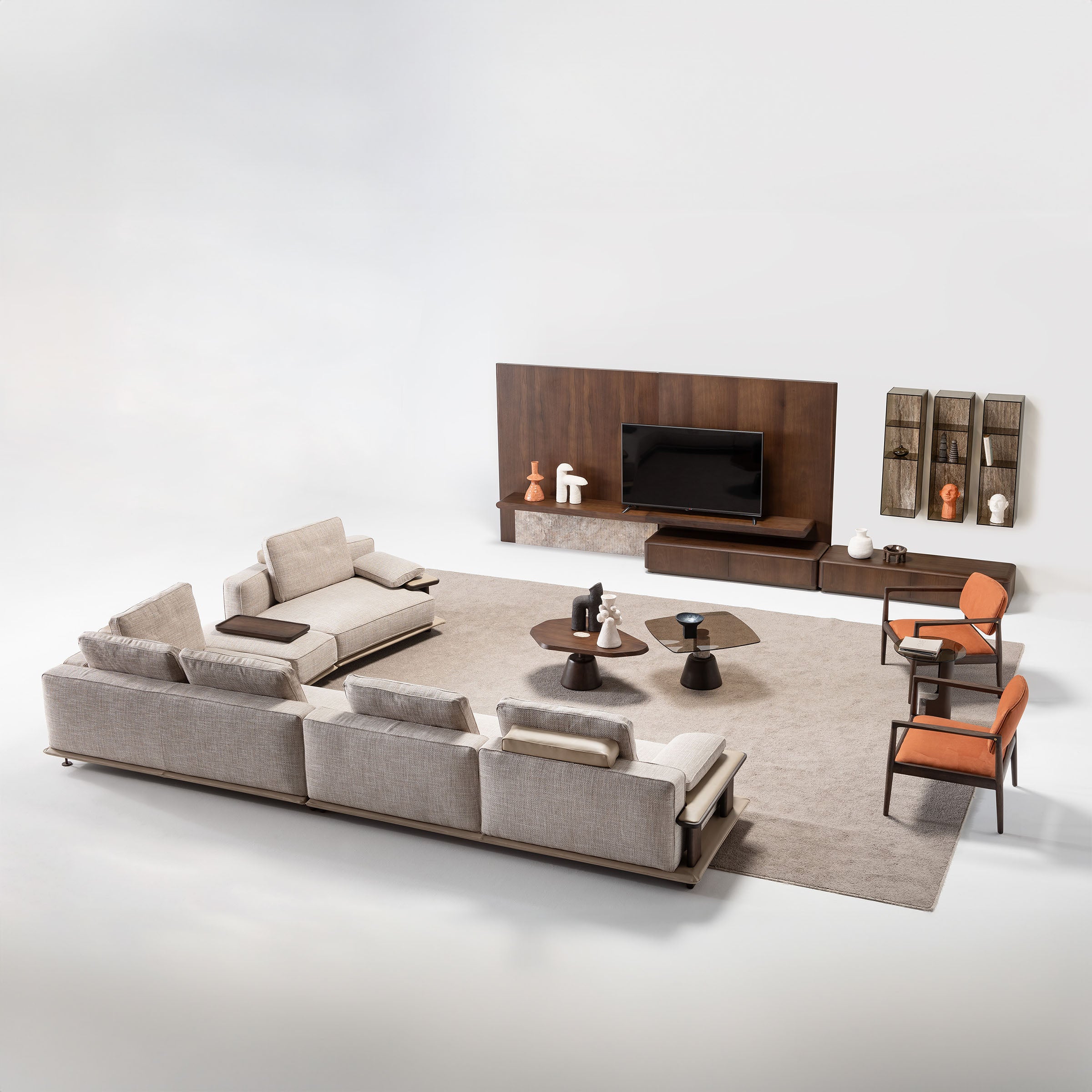 ODEON SINGLE MODULE WITHOUT ARM 110cm for odeon sofa OD-Middle-002 - Sofas - ebarza Furniture UAE | Shop Modern Furniture in Abu Dhabi & Dubai - مفروشات ايبازرا في الامارات | تسوق اثاث عصري وديكورات مميزة في دبي وابوظبي