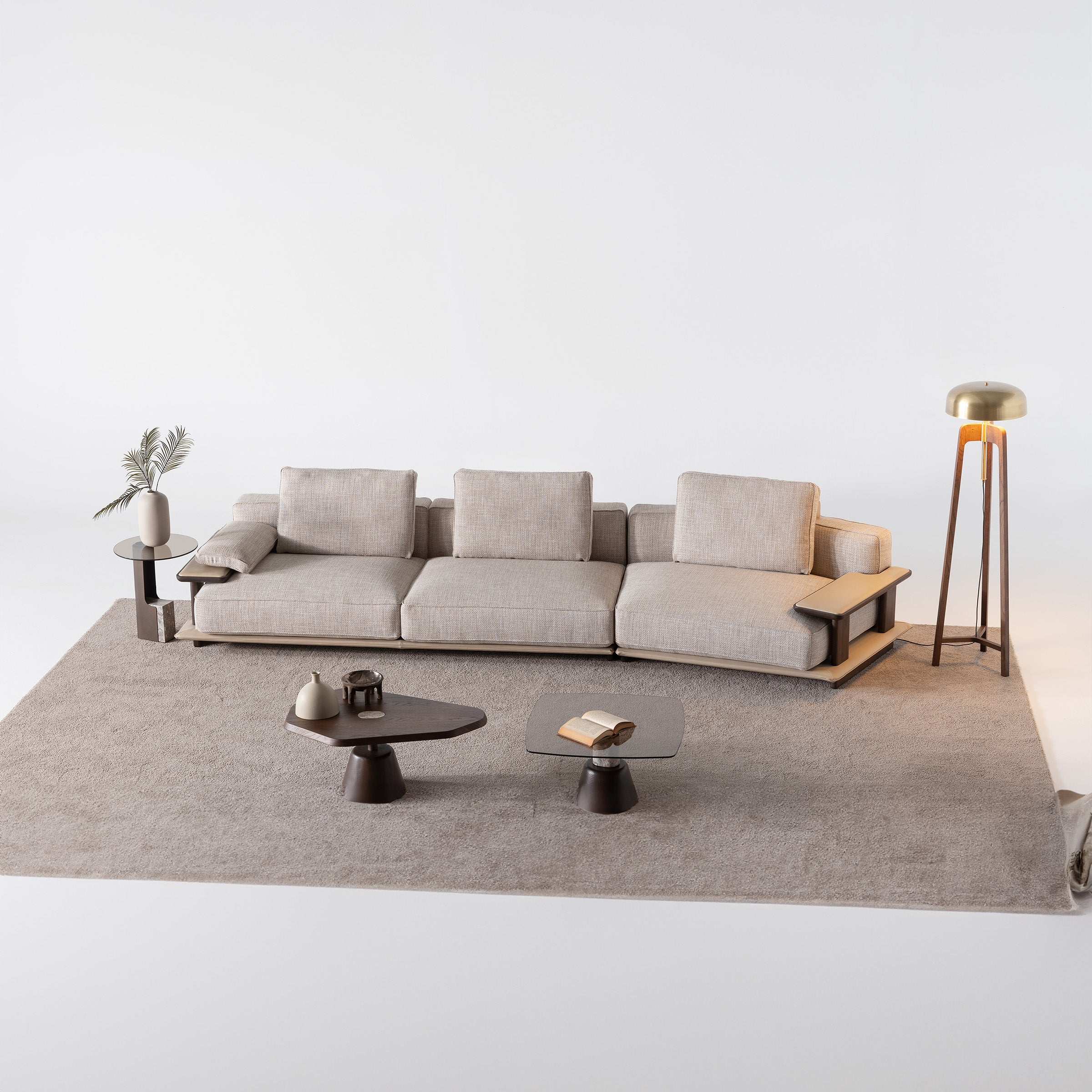 Odeon C Module With Right Arm 160cm for Odeon Sofa OD-C-M001 - Sofas - ebarza Furniture UAE | Shop Modern Furniture in Abu Dhabi & Dubai - مفروشات ايبازرا في الامارات | تسوق اثاث عصري وديكورات مميزة في دبي وابوظبي