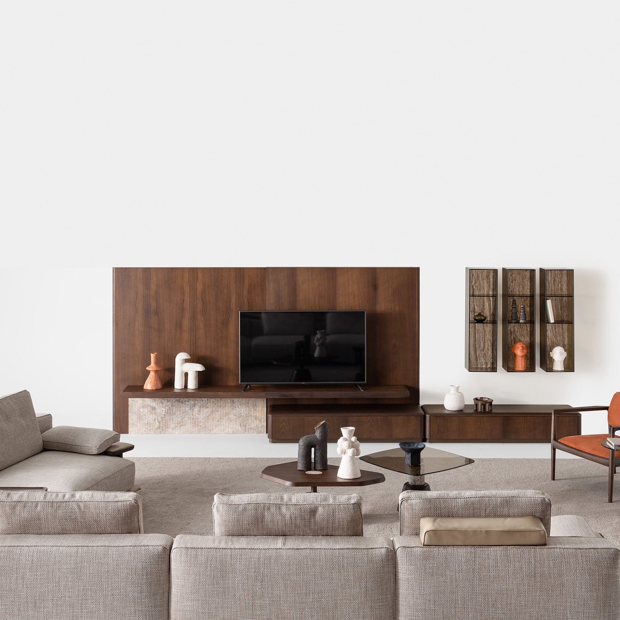 ODEON SINGLE MODULE WITHOUT ARM 110cm for odeon sofa OD-Middle-002 - Sofas - ebarza Furniture UAE | Shop Modern Furniture in Abu Dhabi & Dubai - مفروشات ايبازرا في الامارات | تسوق اثاث عصري وديكورات مميزة في دبي وابوظبي