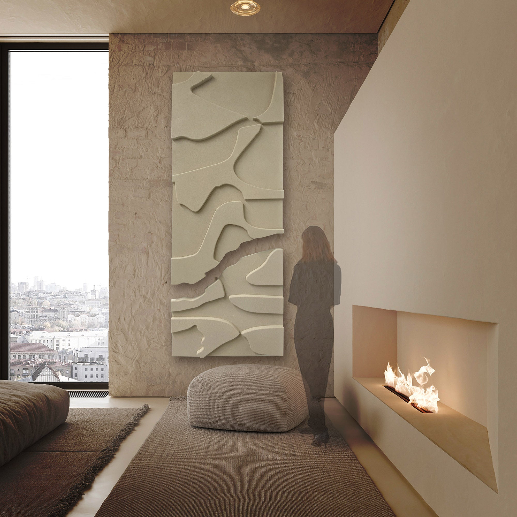 Wood Carving Sandstone PCA-010 - Artwork - ebarza Furniture UAE | Shop Modern Furniture in Abu Dhabi & Dubai - مفروشات ايبازرا في الامارات | تسوق اثاث عصري وديكورات مميزة في دبي وابوظبي