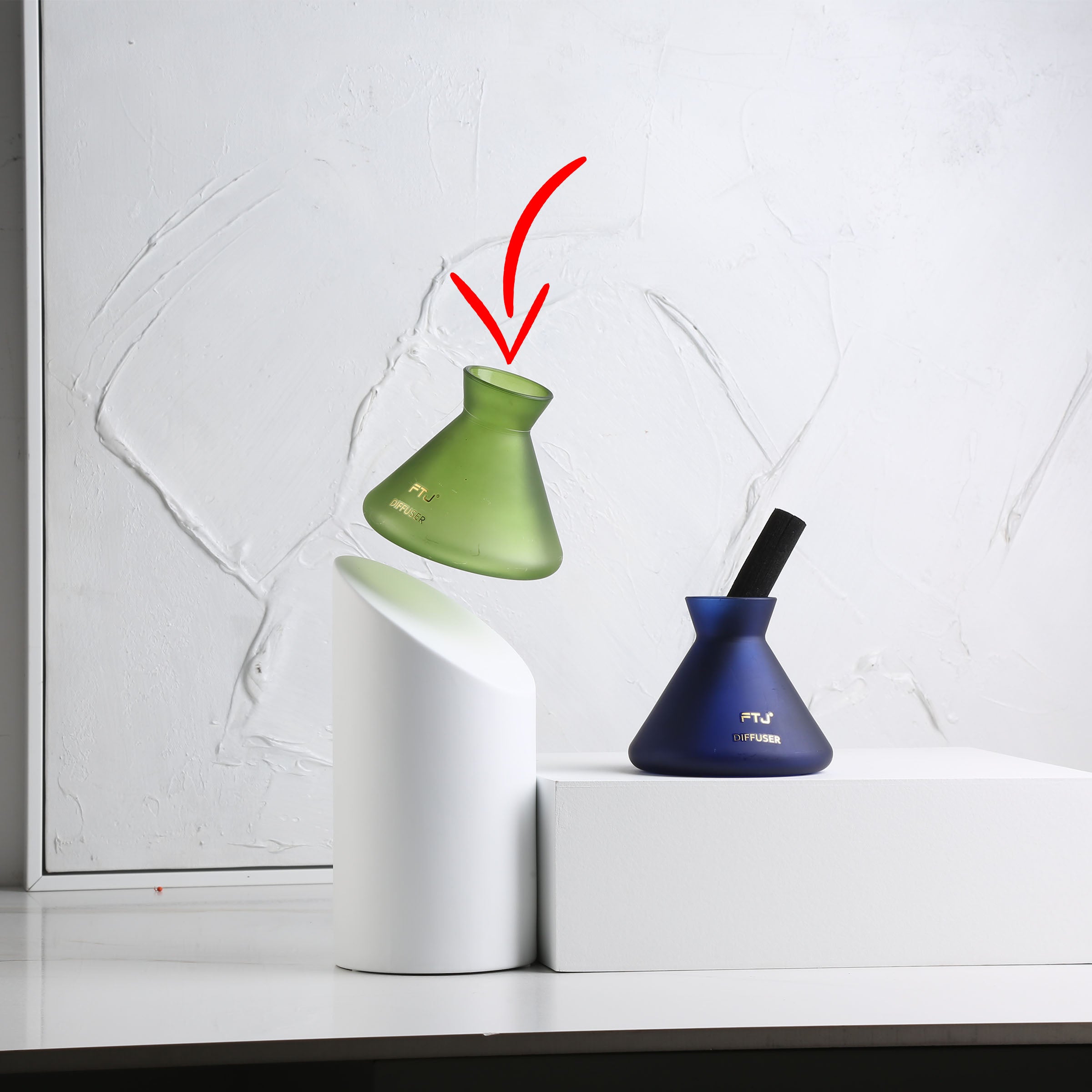 Colorful series- frosted green FD-FTJ039 - Stick Diffusers - ebarza Furniture UAE | Shop Modern Furniture in Abu Dhabi & Dubai - مفروشات ايبازرا في الامارات | تسوق اثاث عصري وديكورات مميزة في دبي وابوظبي