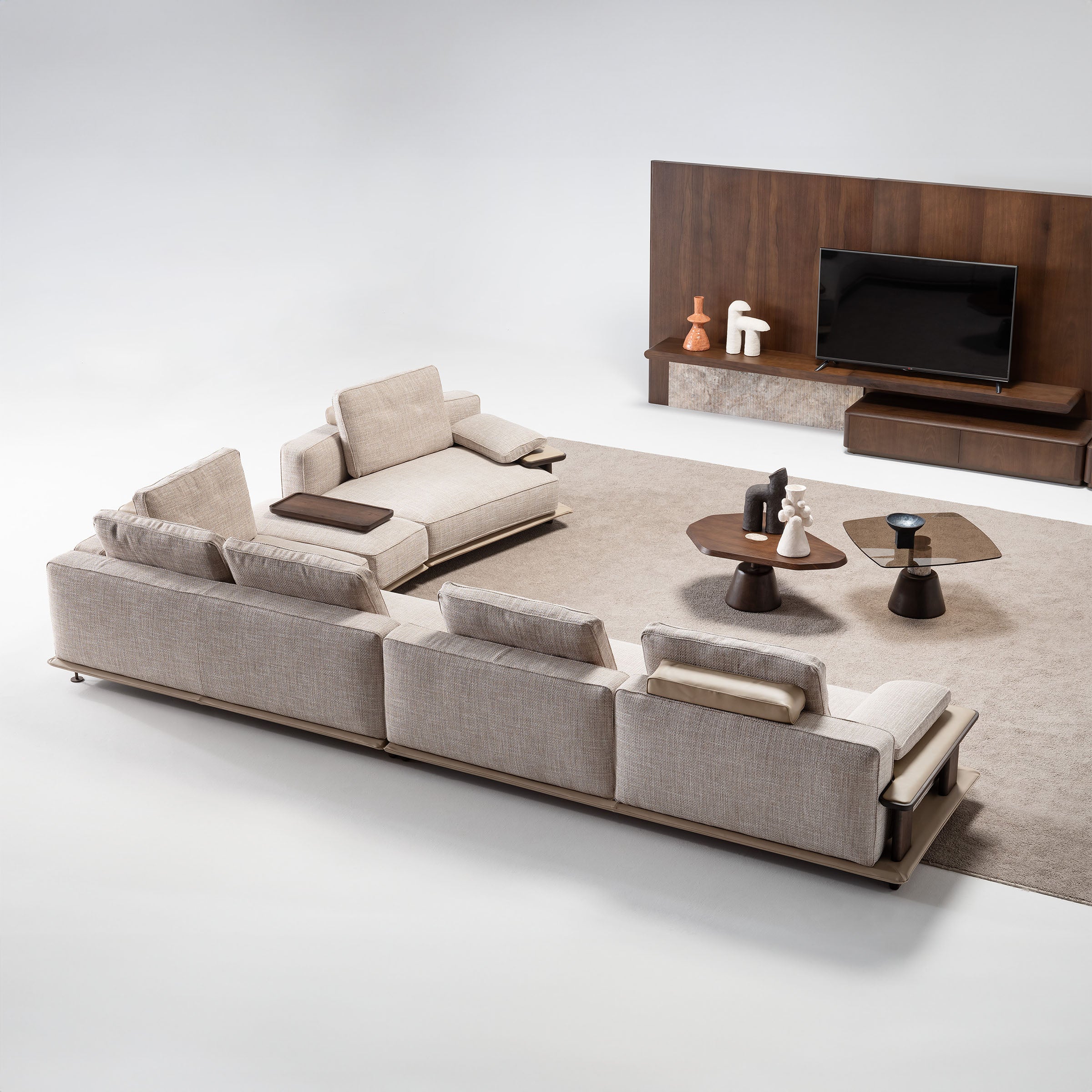 ODEON SINGLE MODULE WITHOUT ARM 110cm for odeon sofa OD-Middle-002 - Sofas - ebarza Furniture UAE | Shop Modern Furniture in Abu Dhabi & Dubai - مفروشات ايبازرا في الامارات | تسوق اثاث عصري وديكورات مميزة في دبي وابوظبي