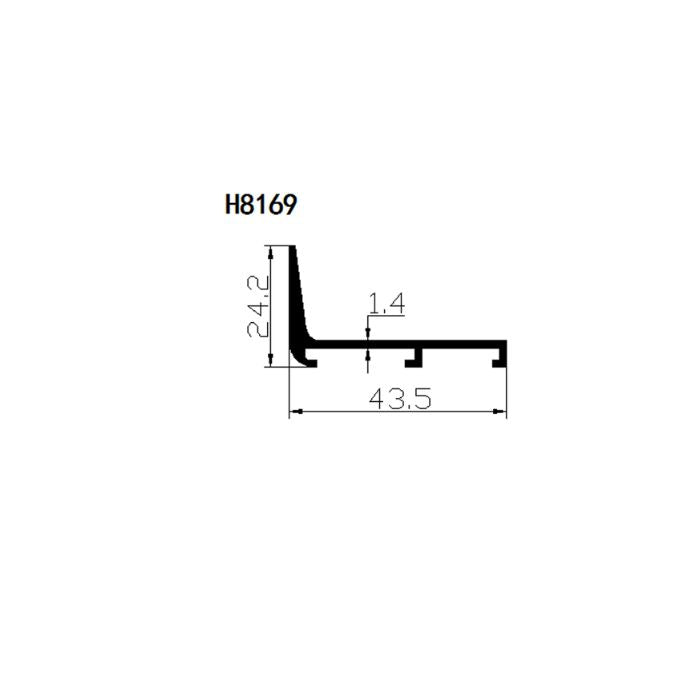 ALUMINUM PROFILE H8169 - wall-panels-profiles - ebarza Furniture UAE | Shop Modern Furniture in Abu Dhabi & Dubai - مفروشات ايبازرا في الامارات | تسوق اثاث عصري وديكورات مميزة في دبي وابوظبي