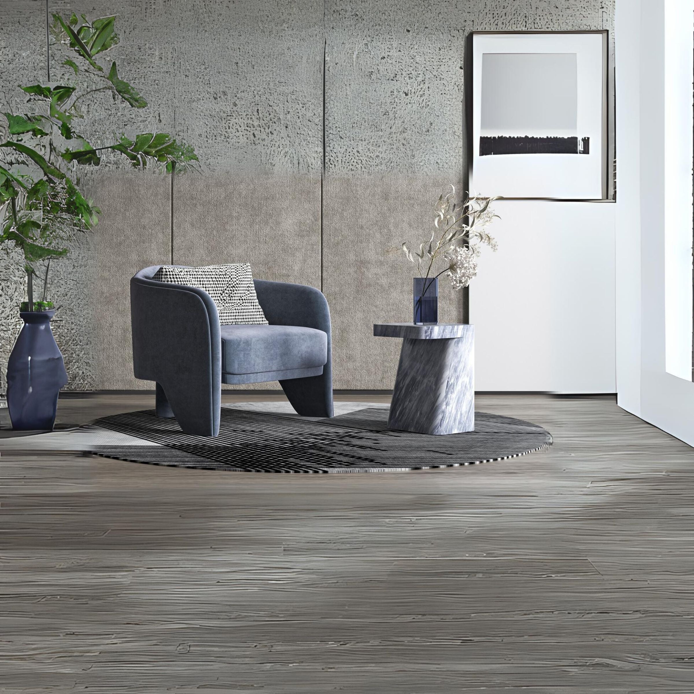 Rome Natural Marble Side Table Lucust 323STL -  Side Tables - ebarza Furniture UAE | Shop Modern Furniture in Abu Dhabi & Dubai - مفروشات ايبازرا في الامارات | تسوق اثاث عصري وديكورات مميزة في دبي وابوظبي