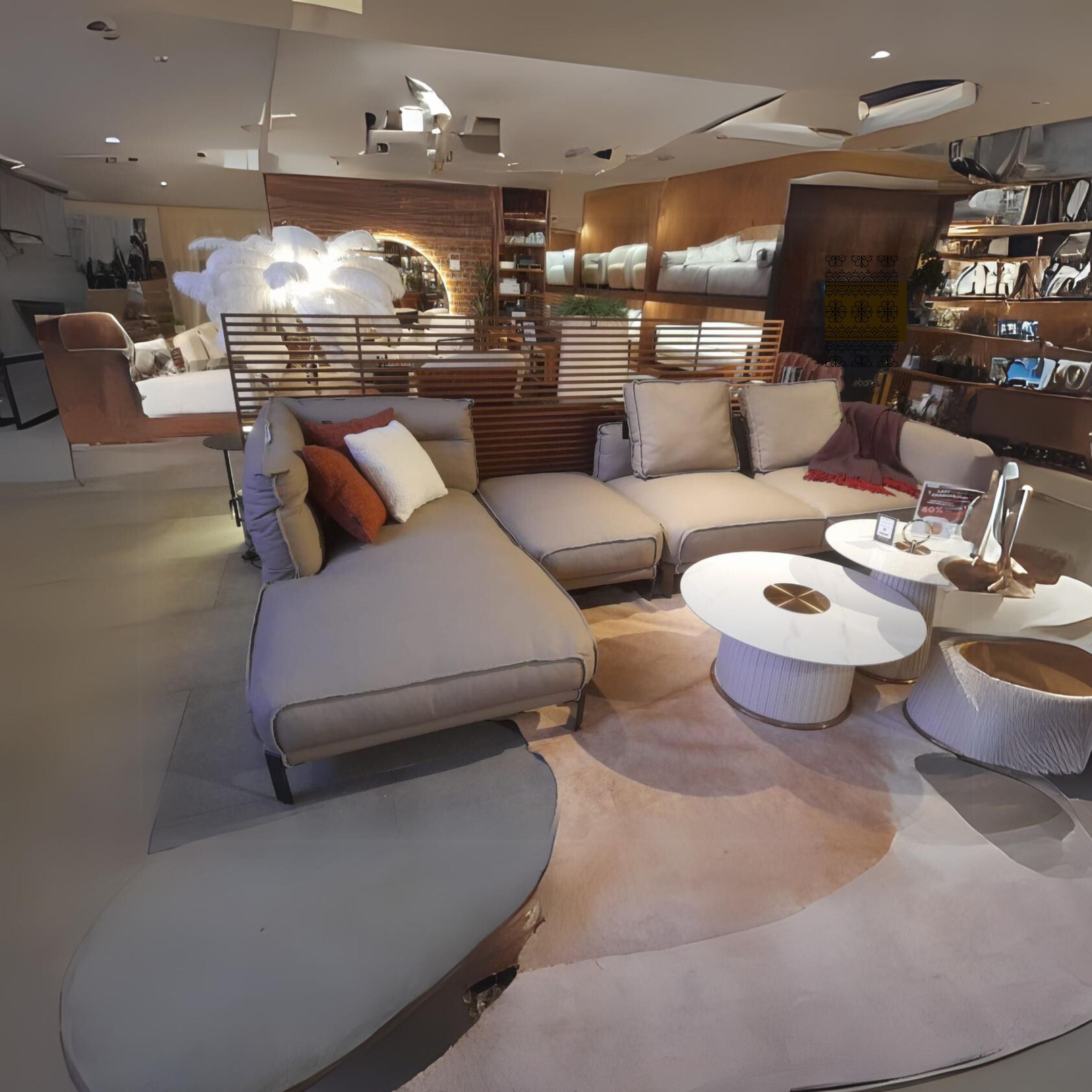 Leather High Rebound L shape Sponge Sofa K60 -  Sofa - ebarza Furniture UAE | Shop Modern Furniture in Abu Dhabi & Dubai - مفروشات ايبازرا في الامارات | تسوق اثاث عصري وديكورات مميزة في دبي وابوظبي