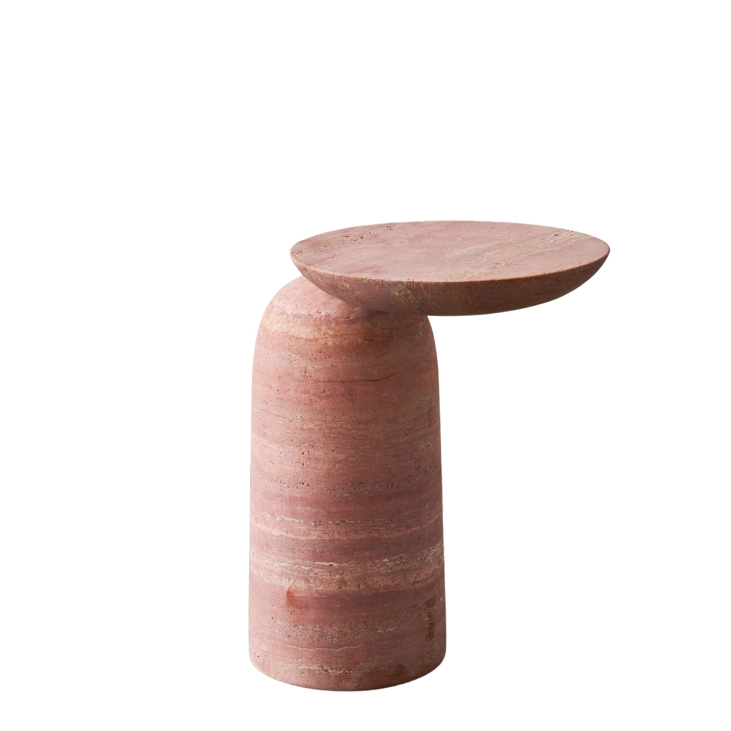 Red Travertine Coffee Table JA014 - Coffee Tables - ebarza Furniture UAE | Shop Modern Furniture in Abu Dhabi & Dubai - مفروشات ايبازرا في الامارات | تسوق اثاث عصري وديكورات مميزة في دبي وابوظبي