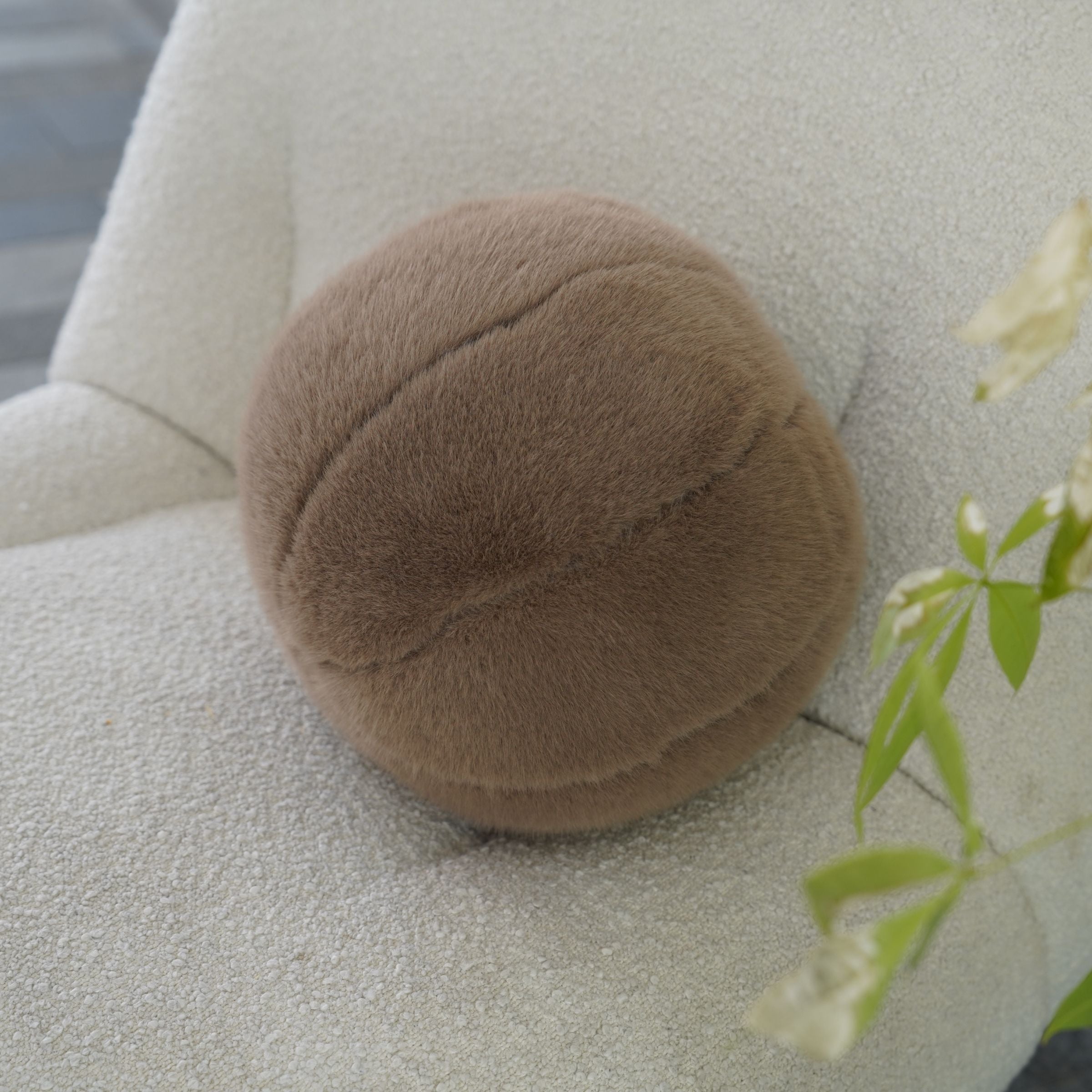 D30cm  SKJG Acq Plush Ball Cushion(with filling) ECC144 -  Cushions - ebarza Furniture UAE | Shop Modern Furniture in Abu Dhabi & Dubai - مفروشات ايبازرا في الامارات | تسوق اثاث عصري وديكورات مميزة في دبي وابوظبي