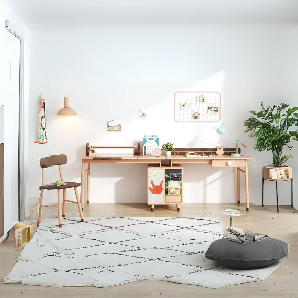 KIDS DESK E2006R + E2007R + E2006N - Kids Tables - ebarza Furniture UAE | Shop Modern Furniture in Abu Dhabi & Dubai - مفروشات ايبازرا في الامارات | تسوق اثاث عصري وديكورات مميزة في دبي وابوظبي