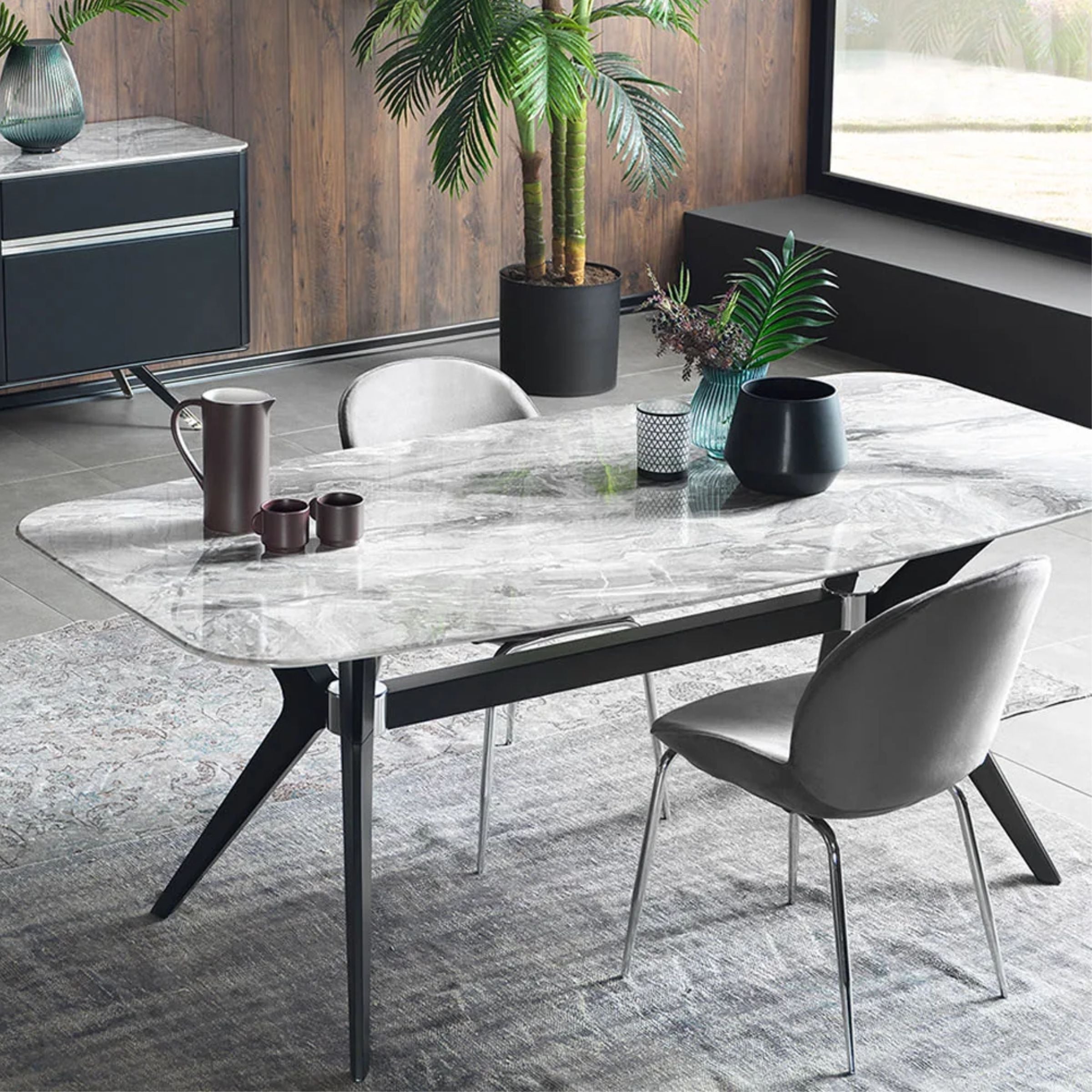 Beretta Dining Table Only Ber008 - Dining Tables - ebarza Furniture UAE | Shop Modern Furniture in Abu Dhabi & Dubai - مفروشات ايبازرا في الامارات | تسوق اثاث عصري وديكورات مميزة في دبي وابوظبي