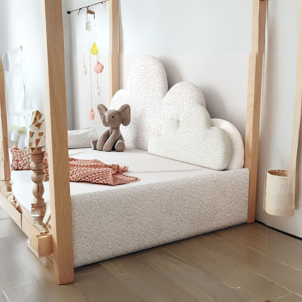 Kids BED With Fabric Tent For Foldable Mattress - E1907H - Kids Beds - ebarza Furniture UAE | Shop Modern Furniture in Abu Dhabi & Dubai - مفروشات ايبازرا في الامارات | تسوق اثاث عصري وديكورات مميزة في دبي وابوظبي