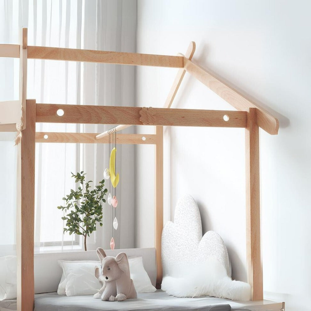 Kids BED With Fabric Tent For Foldable Mattress - E1907H - Kids Beds - ebarza Furniture UAE | Shop Modern Furniture in Abu Dhabi & Dubai - مفروشات ايبازرا في الامارات | تسوق اثاث عصري وديكورات مميزة في دبي وابوظبي