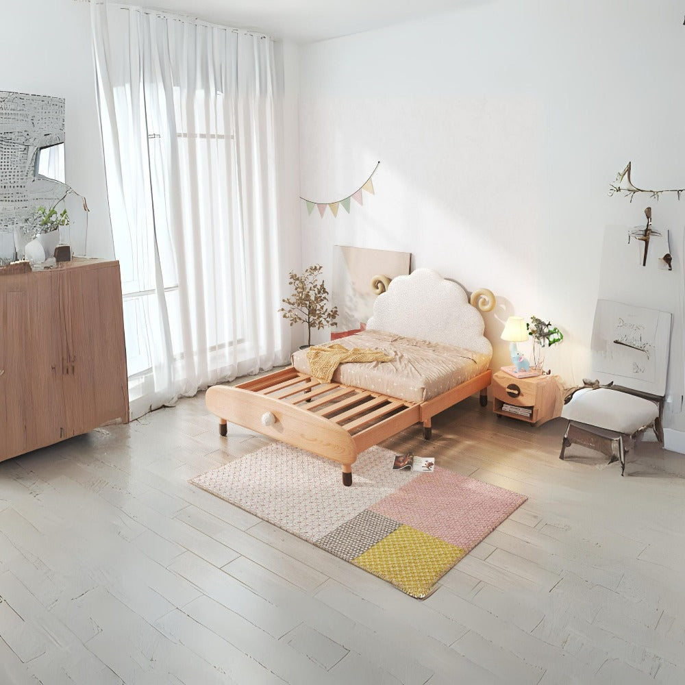 KIDS Extendable E-BED with Mattress - E2012F - Kids Beds - ebarza Furniture UAE | Shop Modern Furniture in Abu Dhabi & Dubai - مفروشات ايبازرا في الامارات | تسوق اثاث عصري وديكورات مميزة في دبي وابوظبي