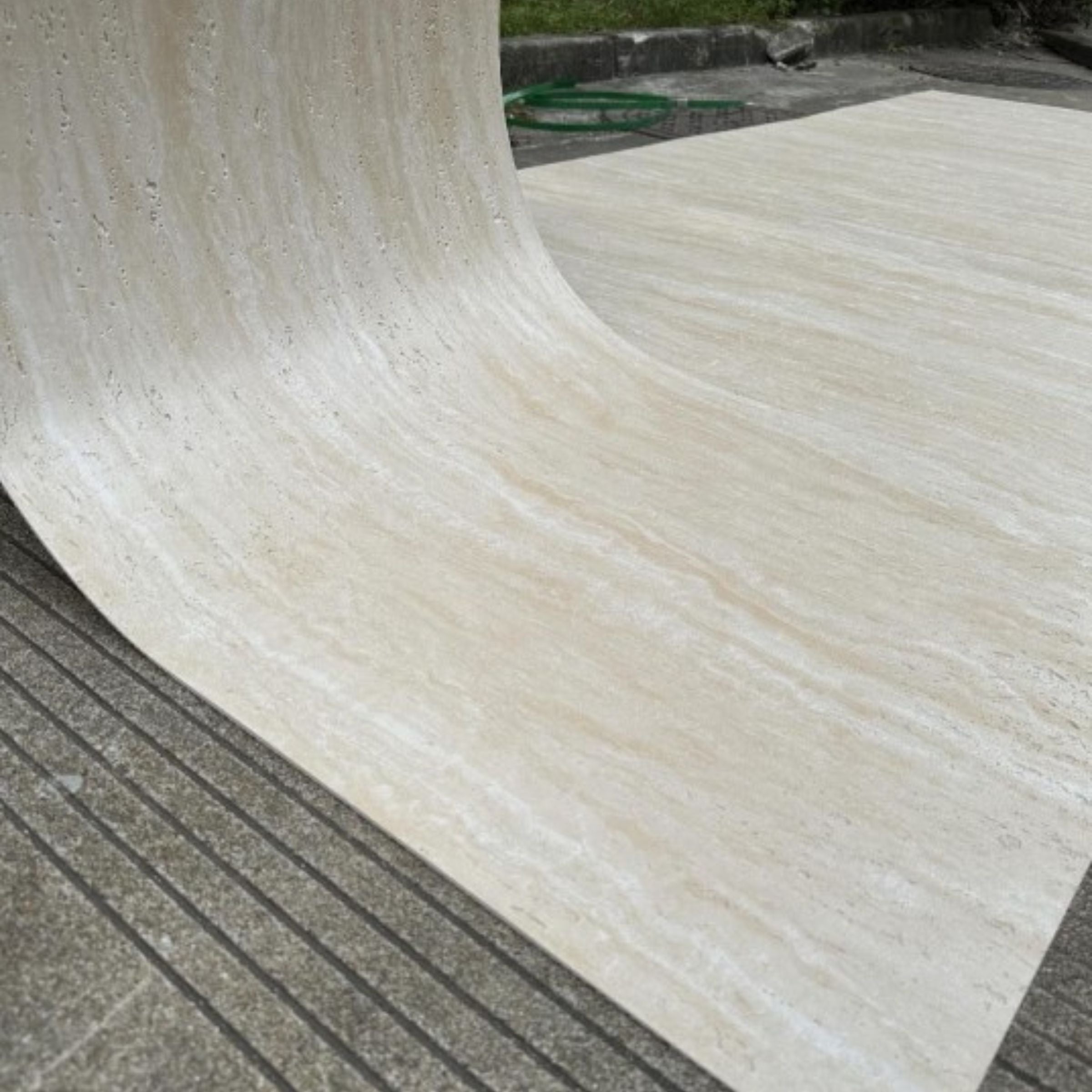 Sample of Flexible Stone Cladding Milan Travertin Yellow Milan-Yellow-Sample -  Wall panels samples - ebarza Furniture UAE | Shop Modern Furniture in Abu Dhabi & Dubai - مفروشات ايبازرا في الامارات | تسوق اثاث عصري وديكورات مميزة في دبي وابوظبي