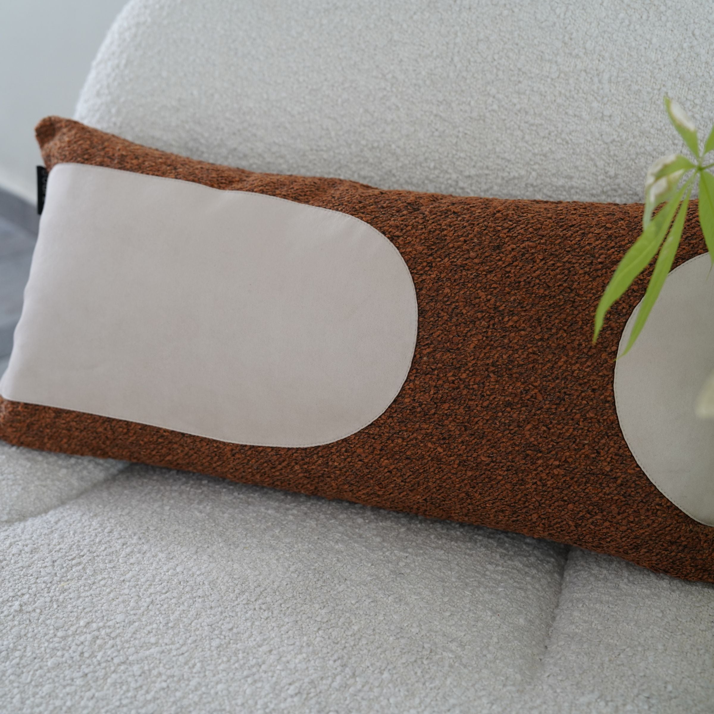 30x60cm Ebarza Buck Patchwork Cushion ECC138 -  Cushions - ebarza Furniture UAE | Shop Modern Furniture in Abu Dhabi & Dubai - مفروشات ايبازرا في الامارات | تسوق اثاث عصري وديكورات مميزة في دبي وابوظبي