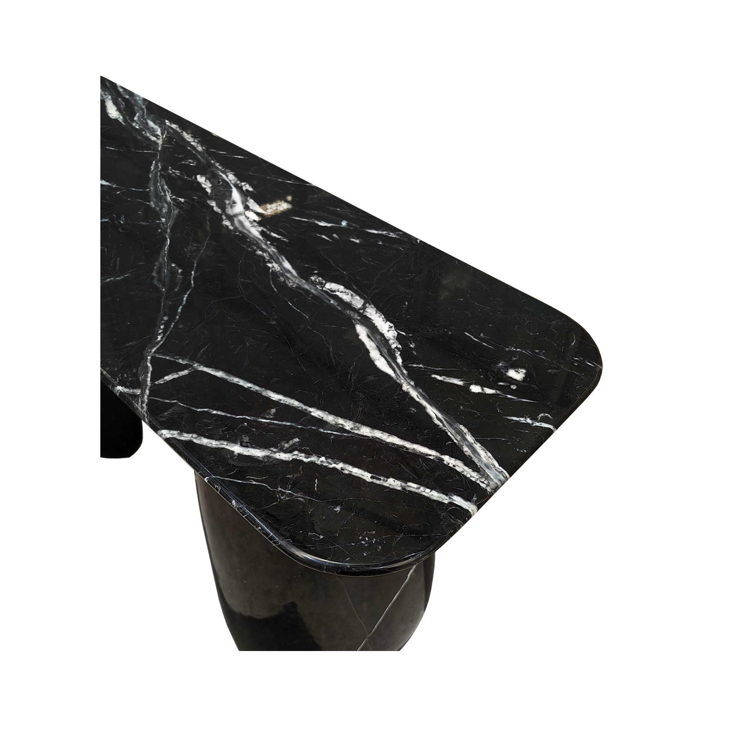 Lisbon Nero Marquina Console Table - 495DTN - Consoles - ebarza Furniture UAE | Shop Modern Furniture in Abu Dhabi & Dubai - مفروشات ايبازرا في الامارات | تسوق اثاث عصري وديكورات مميزة في دبي وابوظبي