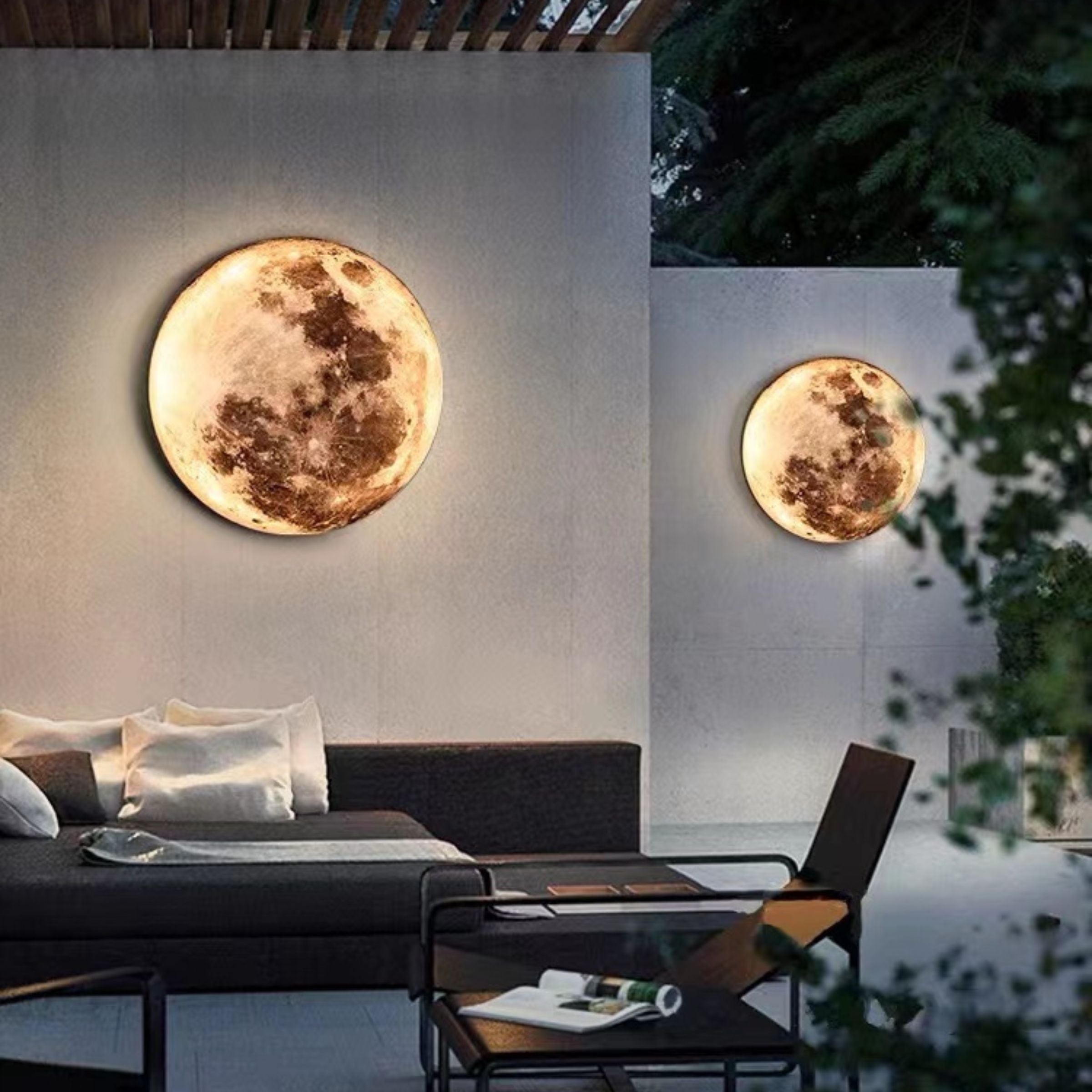 Wabi Sabi Moon Wall Lamp HTD-IW1433-089 - Wall Lamps - ebarza Furniture UAE | Shop Modern Furniture in Abu Dhabi & Dubai - مفروشات ايبازرا في الامارات | تسوق اثاث عصري وديكورات مميزة في دبي وابوظبي