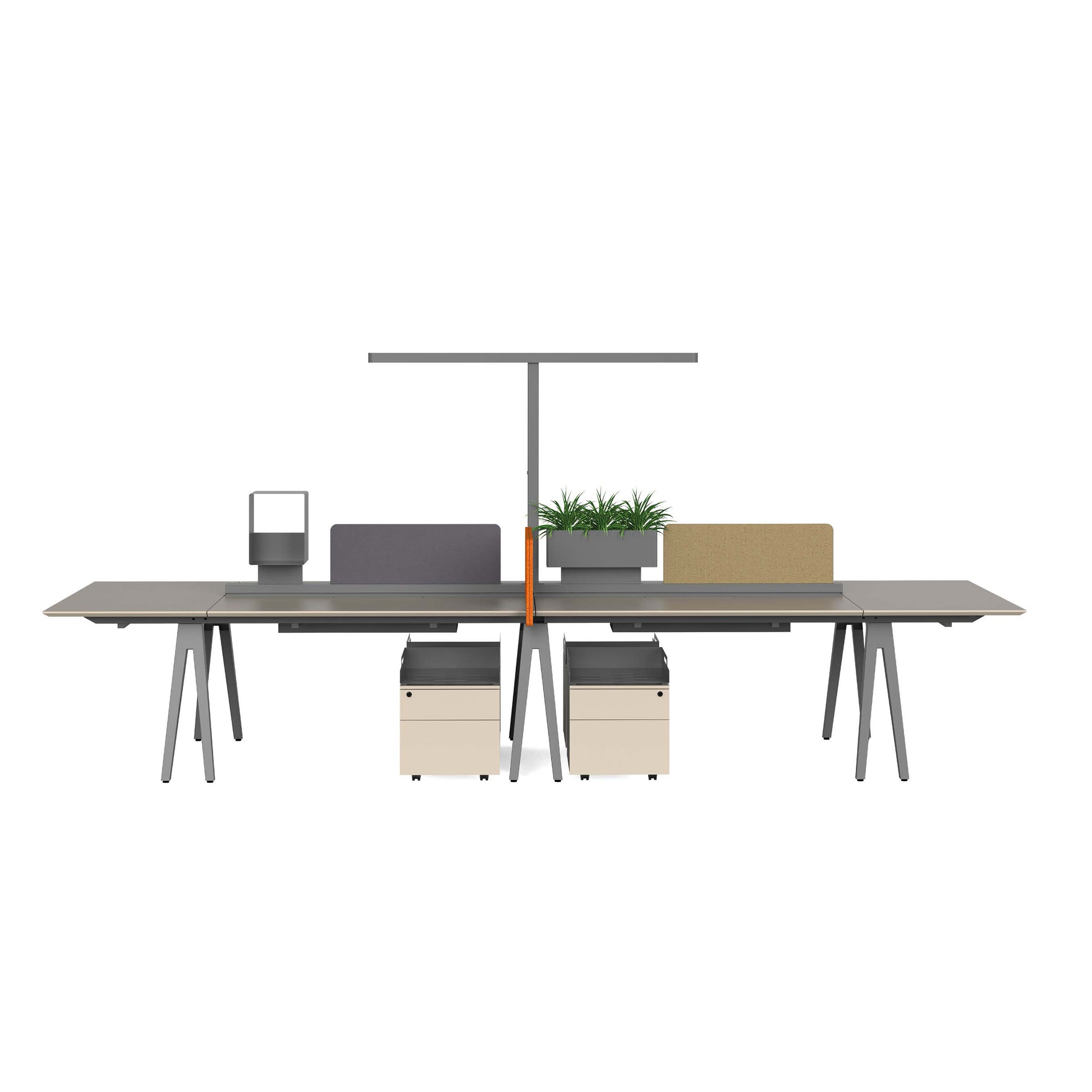 VIPO 6 SEATS Workstation 420*140*75 6-SEATER/VIPO-714S - Office Desks - ebarza Furniture UAE | Shop Modern Furniture in Abu Dhabi & Dubai - مفروشات ايبازرا في الامارات | تسوق اثاث عصري وديكورات مميزة في دبي وابوظبي