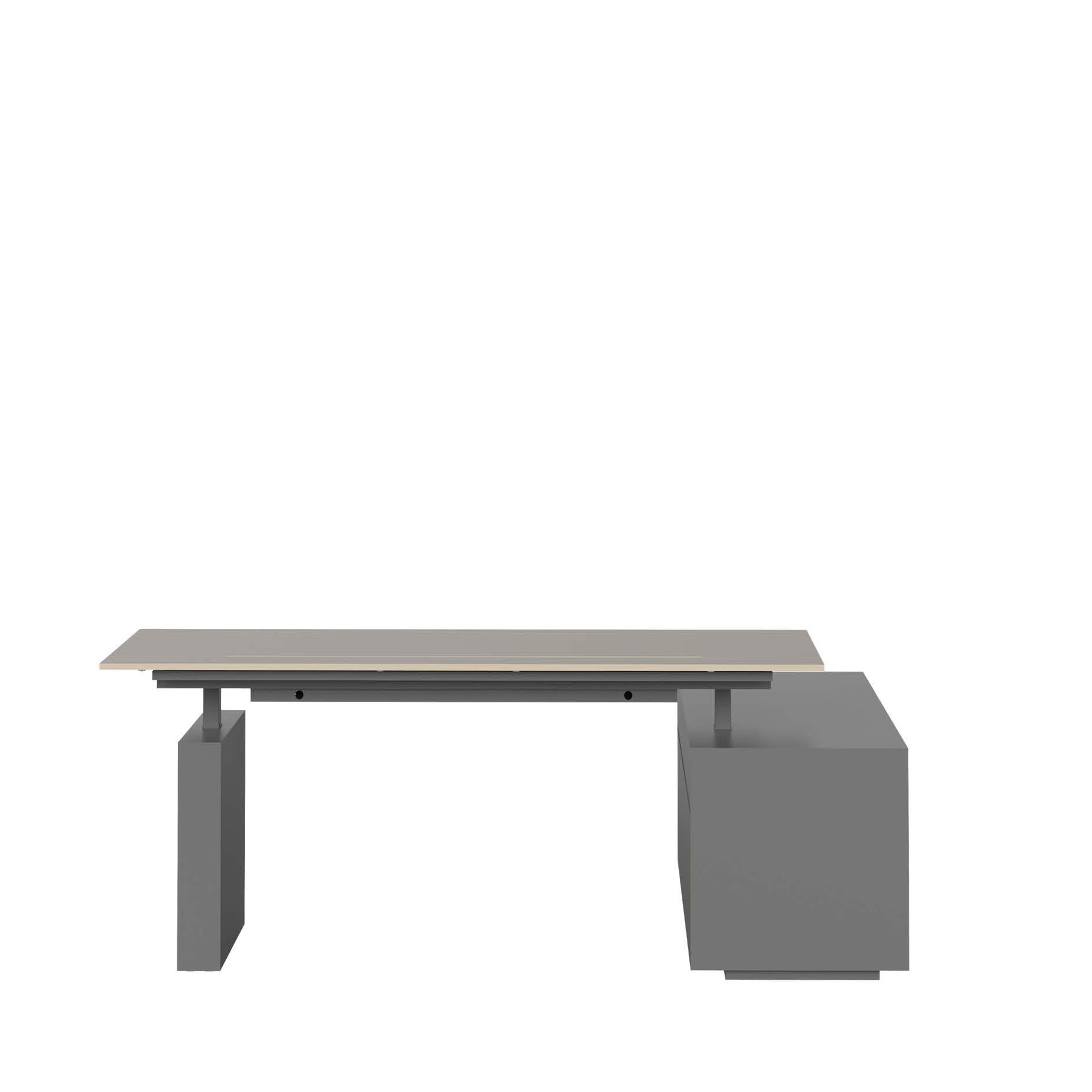 AS IS - Vipo Lift and Push-Pull Office Table W220*D190*H75-115 cm VIPO-714P - DISPLAY ITEM - ebarza Furniture UAE | Shop Modern Furniture in Abu Dhabi & Dubai - مفروشات ايبازرا في الامارات | تسوق اثاث عصري وديكورات مميزة في دبي وابوظبي