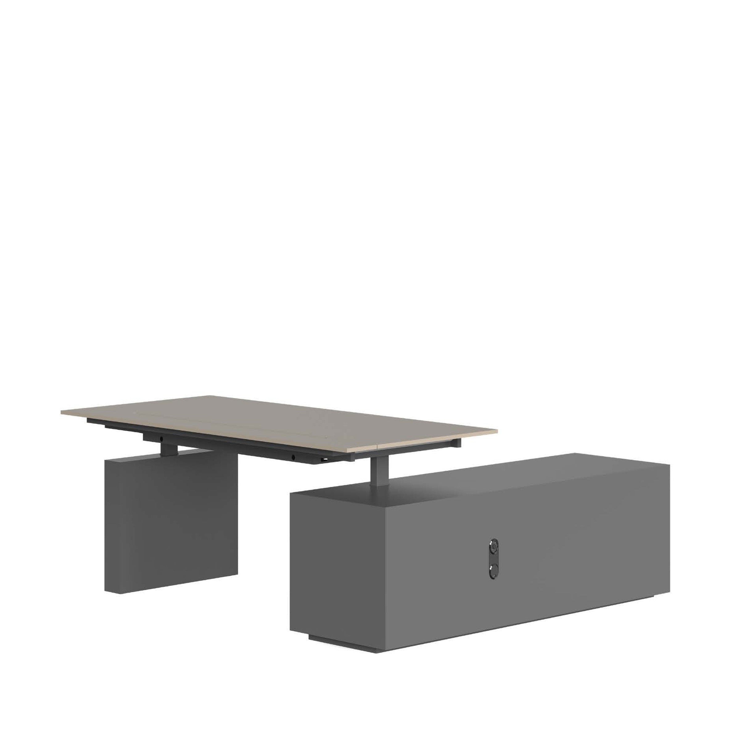 AS IS - Vipo Lift and Push-Pull Office Table W220*D190*H75-115 cm VIPO-714P - DISPLAY ITEM - ebarza Furniture UAE | Shop Modern Furniture in Abu Dhabi & Dubai - مفروشات ايبازرا في الامارات | تسوق اثاث عصري وديكورات مميزة في دبي وابوظبي
