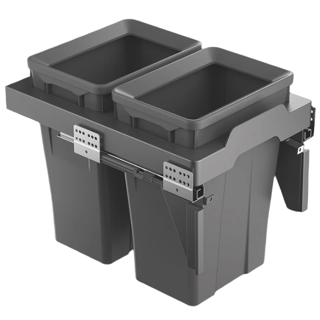 GlidePro Trash Bin - WB.0240 - Bathroom Accessories - ebarza Furniture UAE | Shop Modern Furniture in Abu Dhabi & Dubai - مفروشات ايبازرا في الامارات | تسوق اثاث عصري وديكورات مميزة في دبي وابوظبي