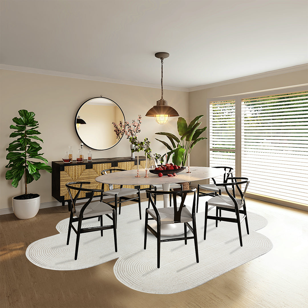 350X100 Cm WOOL BEIGE COLOR RUG JH-23544-Beige - Rugs - ebarza Furniture UAE | Shop Modern Furniture in Abu Dhabi & Dubai - مفروشات ايبازرا في الامارات | تسوق اثاث عصري وديكورات مميزة في دبي وابوظبي