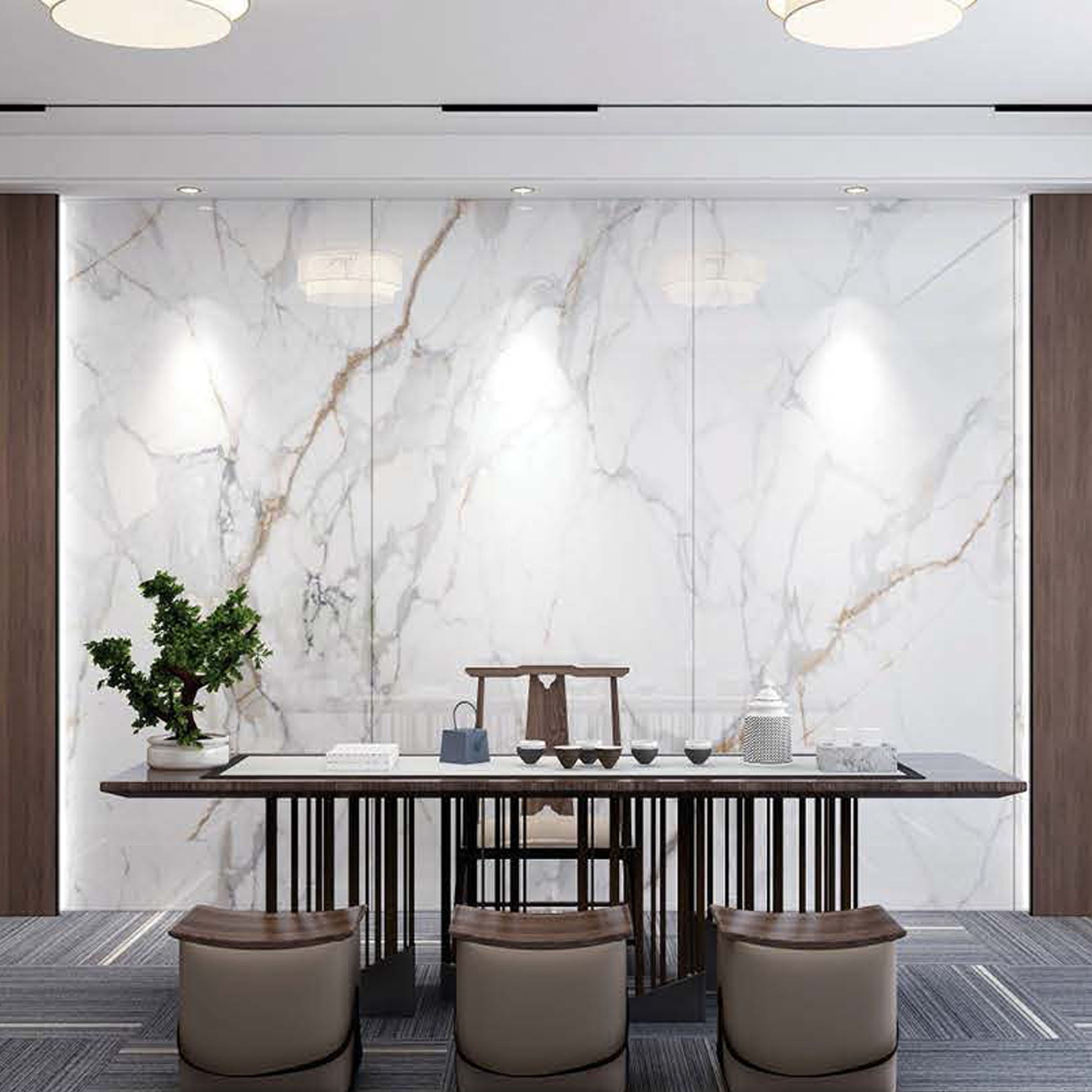 300*360 cm WPC DECORATION WALL PANEL - SET of 3 PANEL GH38 YDB PET - Wall Panels - ebarza Furniture UAE | Shop Modern Furniture in Abu Dhabi & Dubai - مفروشات ايبازرا في الامارات | تسوق اثاث عصري وديكورات مميزة في دبي وابوظبي