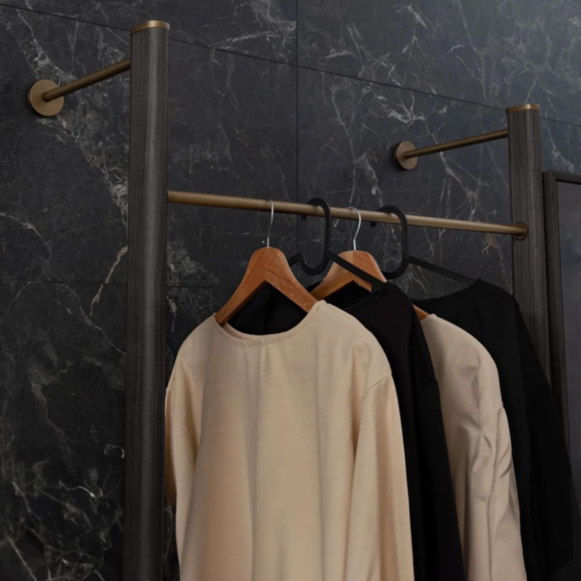 Wagon Black STAND MIRROR MODULE-Black - Mirrors - ebarza Furniture UAE | Shop Modern Furniture in Abu Dhabi & Dubai - مفروشات ايبازرا في الامارات | تسوق اثاث عصري وديكورات مميزة في دبي وابوظبي