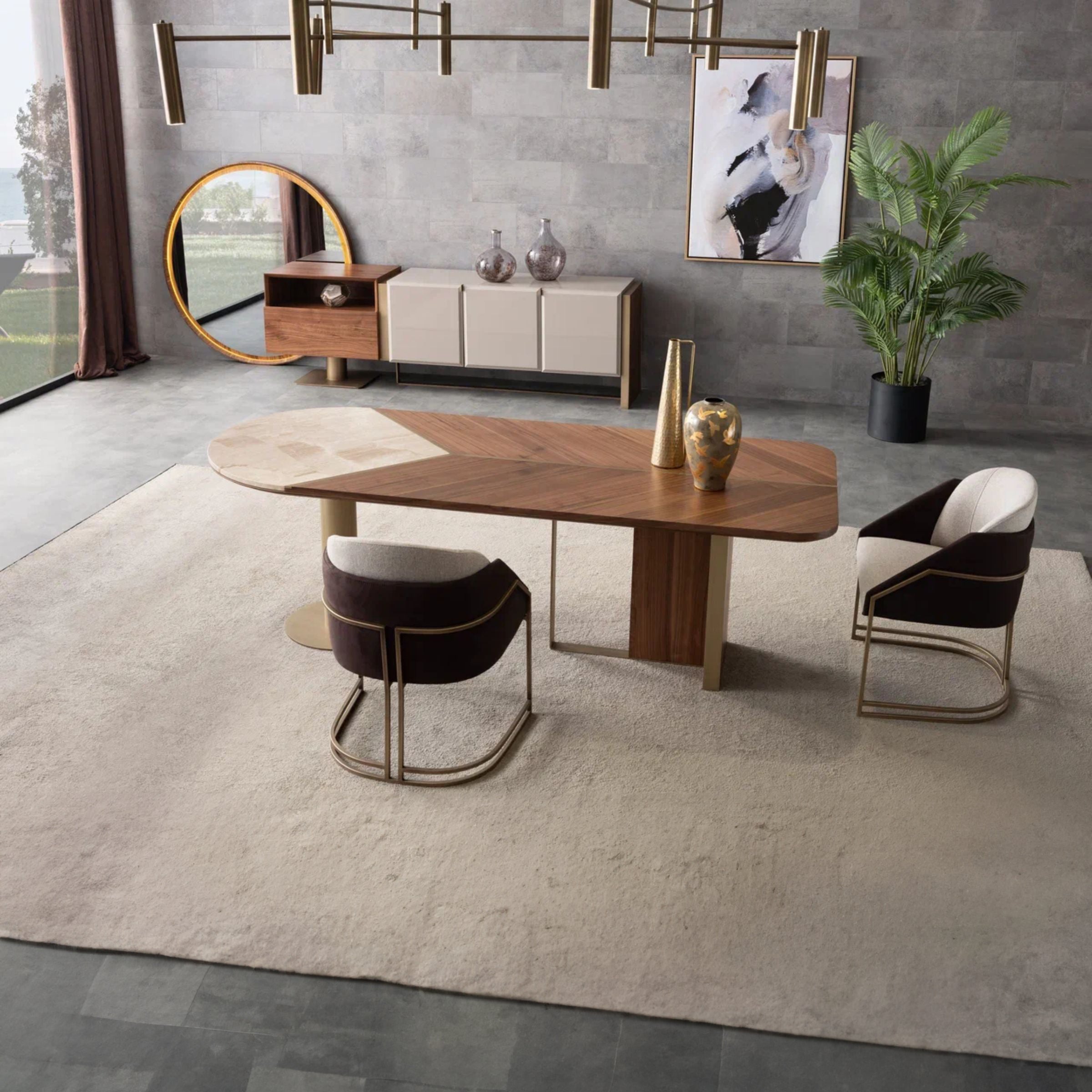 Wagon Walnut CONSOLE MIRROR WN-Mirror-Walnut - Mirrors - ebarza Furniture UAE | Shop Modern Furniture in Abu Dhabi & Dubai - مفروشات ايبازرا في الامارات | تسوق اثاث عصري وديكورات مميزة في دبي وابوظبي