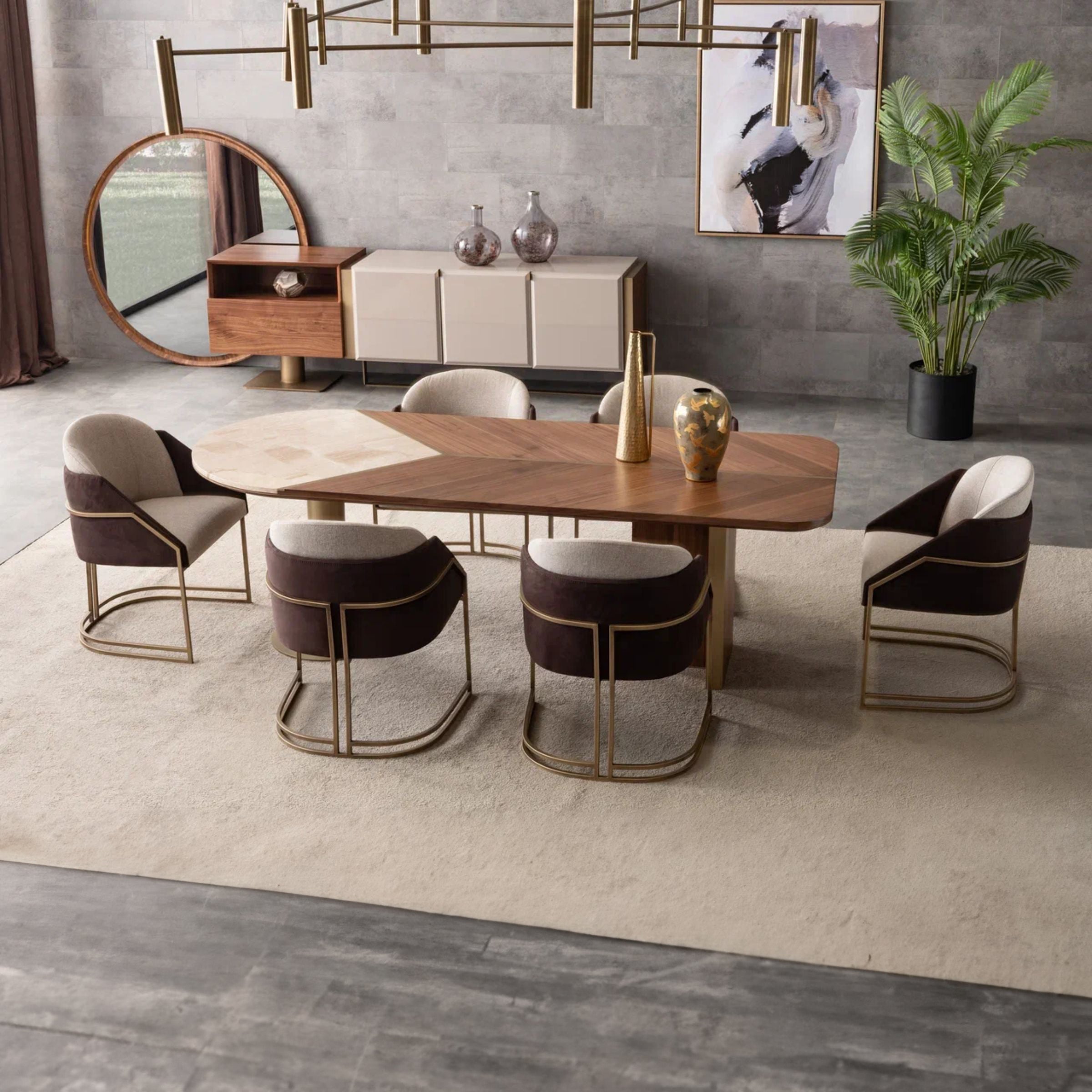 Wagon Walnut CONSOLE MIRROR WN-Mirror-Walnut - Mirrors - ebarza Furniture UAE | Shop Modern Furniture in Abu Dhabi & Dubai - مفروشات ايبازرا في الامارات | تسوق اثاث عصري وديكورات مميزة في دبي وابوظبي