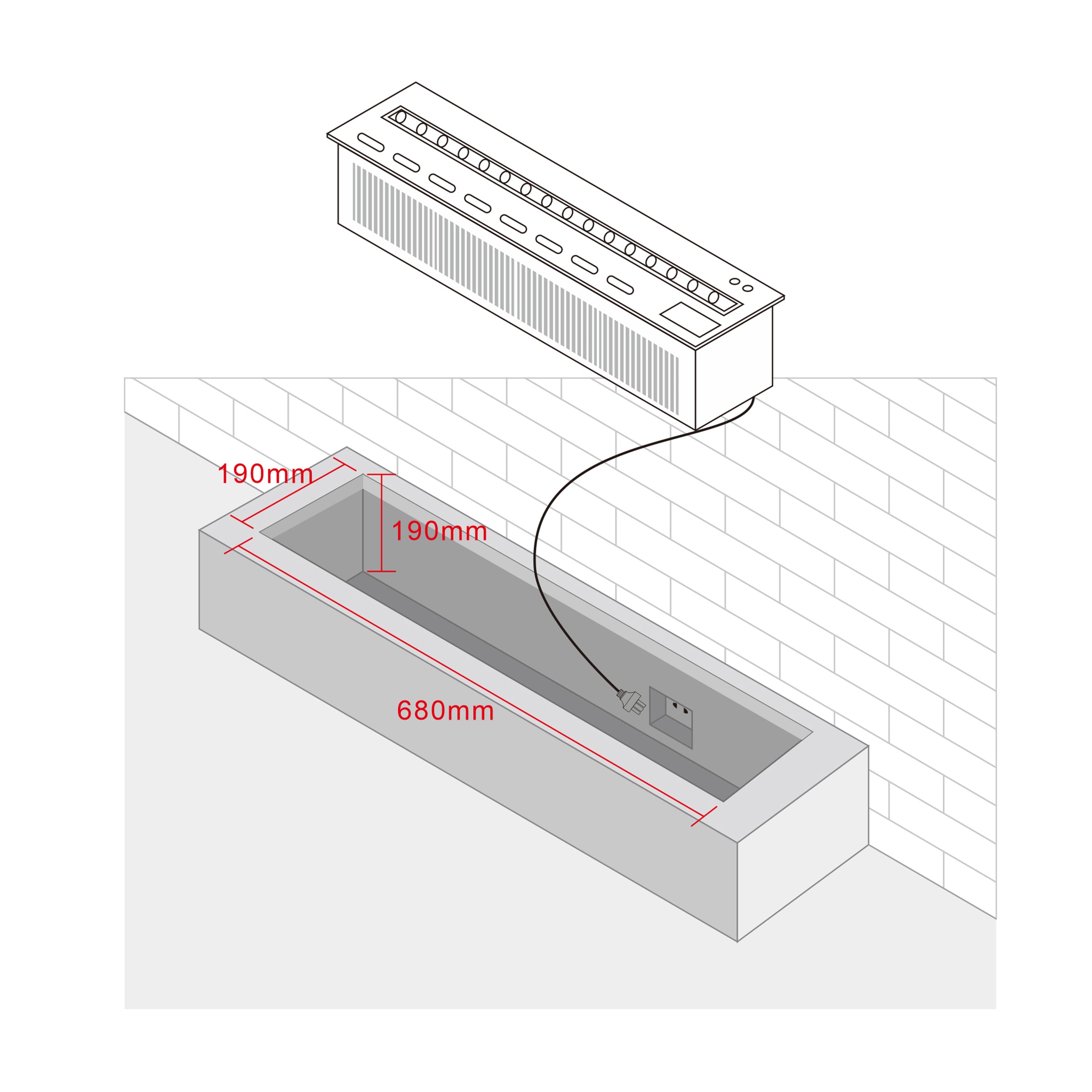 Water Vapour Electric Fireplace 3D800 - Electric Fireplace - ebarza Furniture UAE | Shop Modern Furniture in Abu Dhabi & Dubai - مفروشات ايبازرا في الامارات | تسوق اثاث عصري وديكورات مميزة في دبي وابوظبي
