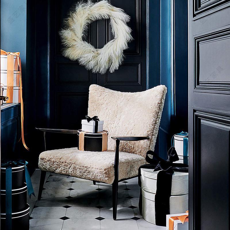 Metal Arm  Accent Chair-Crème 18080E -  Lounge Chairs - ebarza Furniture UAE | Shop Modern Furniture in Abu Dhabi & Dubai - مفروشات ايبازرا في الامارات | تسوق اثاث عصري وديكورات مميزة في دبي وابوظبي