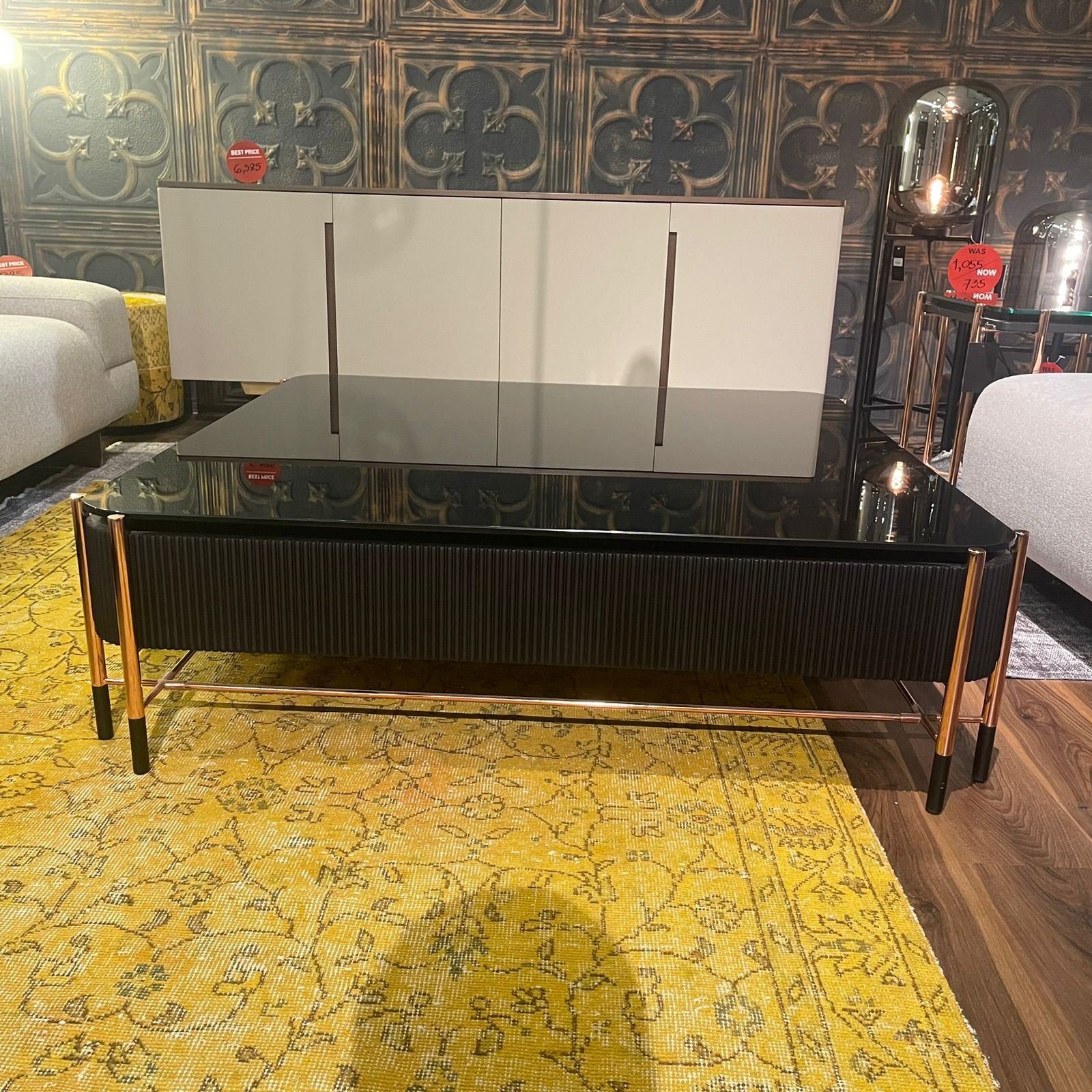 Display Item - Dali Center Table With Glass Top Dali-CenterYAS - DISPLAY ITEM - ebarza Furniture UAE | Shop Modern Furniture in Abu Dhabi & Dubai - مفروشات ايبازرا في الامارات | تسوق اثاث عصري وديكورات مميزة في دبي وابوظبي
