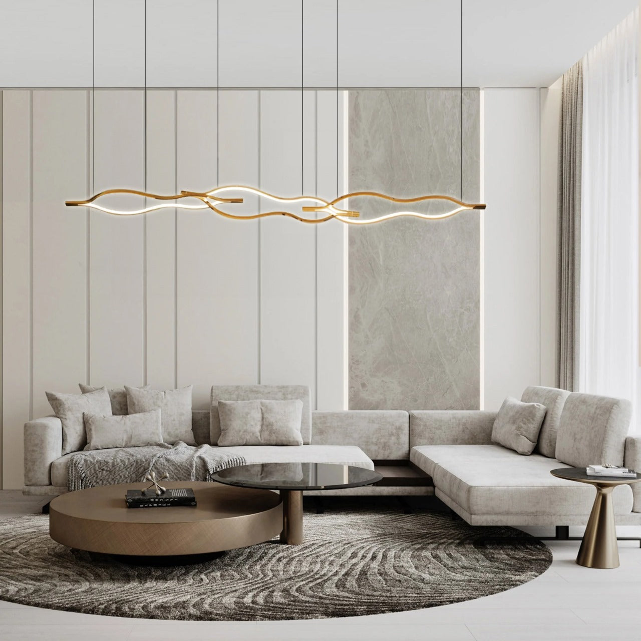 Pre-order 75 Days Delivery Infinity Orbit Stainless Steel Pendant Lamp CY-DD-1045 - Pendant Lamps - ebarza Furniture UAE | Shop Modern Furniture in Abu Dhabi & Dubai - مفروشات ايبازرا في الامارات | تسوق اثاث عصري وديكورات مميزة في دبي وابوظبي