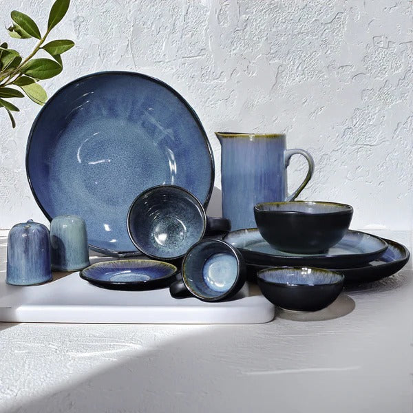 38 Pieces BLUE WAVE Dining set - BWS - Dinnerware Sets - ebarza Furniture UAE | Shop Modern Furniture in Abu Dhabi & Dubai - مفروشات ايبازرا في الامارات | تسوق اثاث عصري وديكورات مميزة في دبي وابوظبي