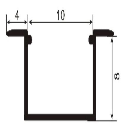 8mm Thickness (1.8cm) U Shaped Aluminum Profile - Black - PR0042 -  wall-panels-profiles - ebarza Furniture UAE | Shop Modern Furniture in Abu Dhabi & Dubai - مفروشات ايبازرا في الامارات | تسوق اثاث عصري وديكورات مميزة في دبي وابوظبي
